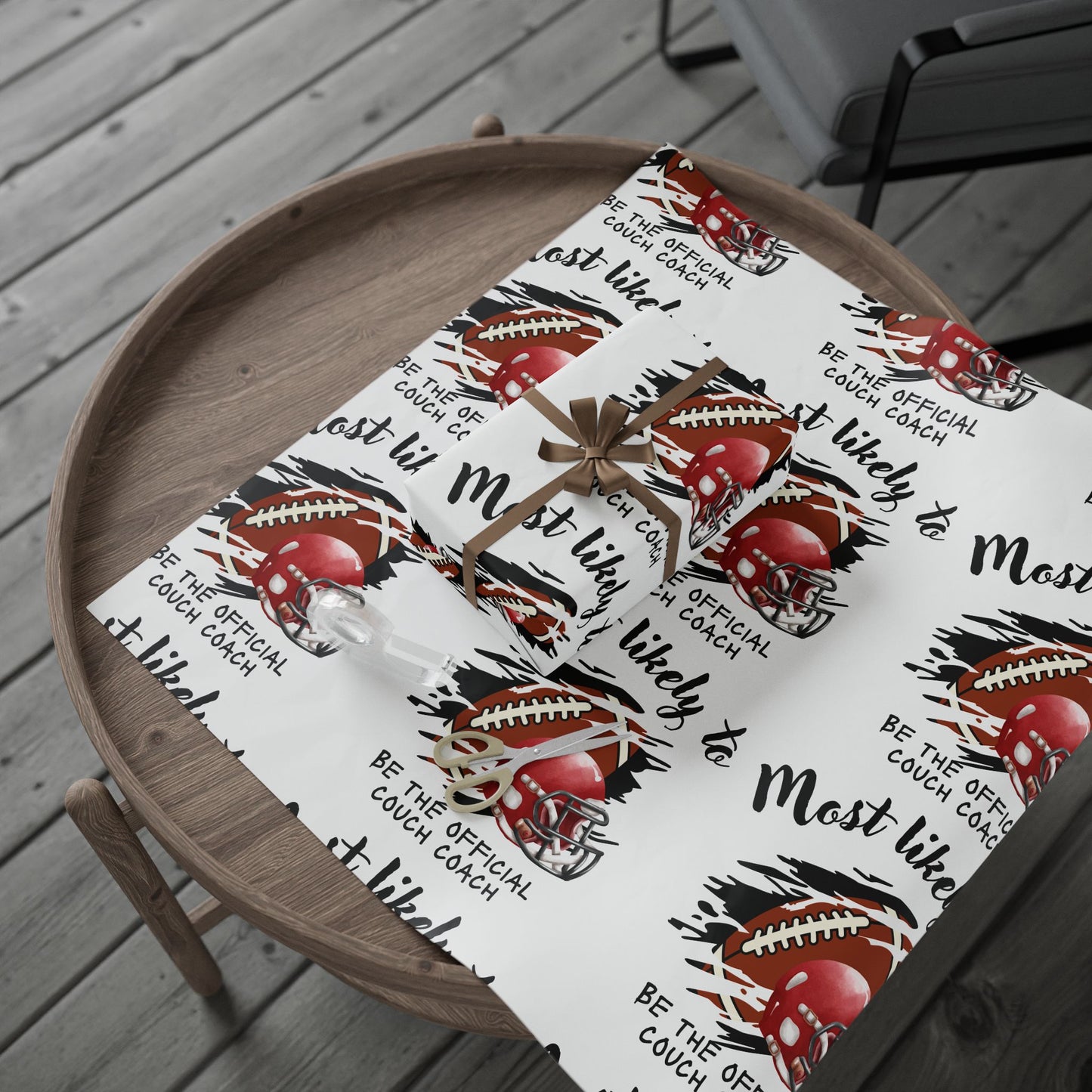Football-Themed Wrapping Paper - Perfect for Coaches and Sports Fans, Gift Wrap For Him, His Birthday,  Gift Wrap for Birthdays, Holidays, Tailgate Parties, and More