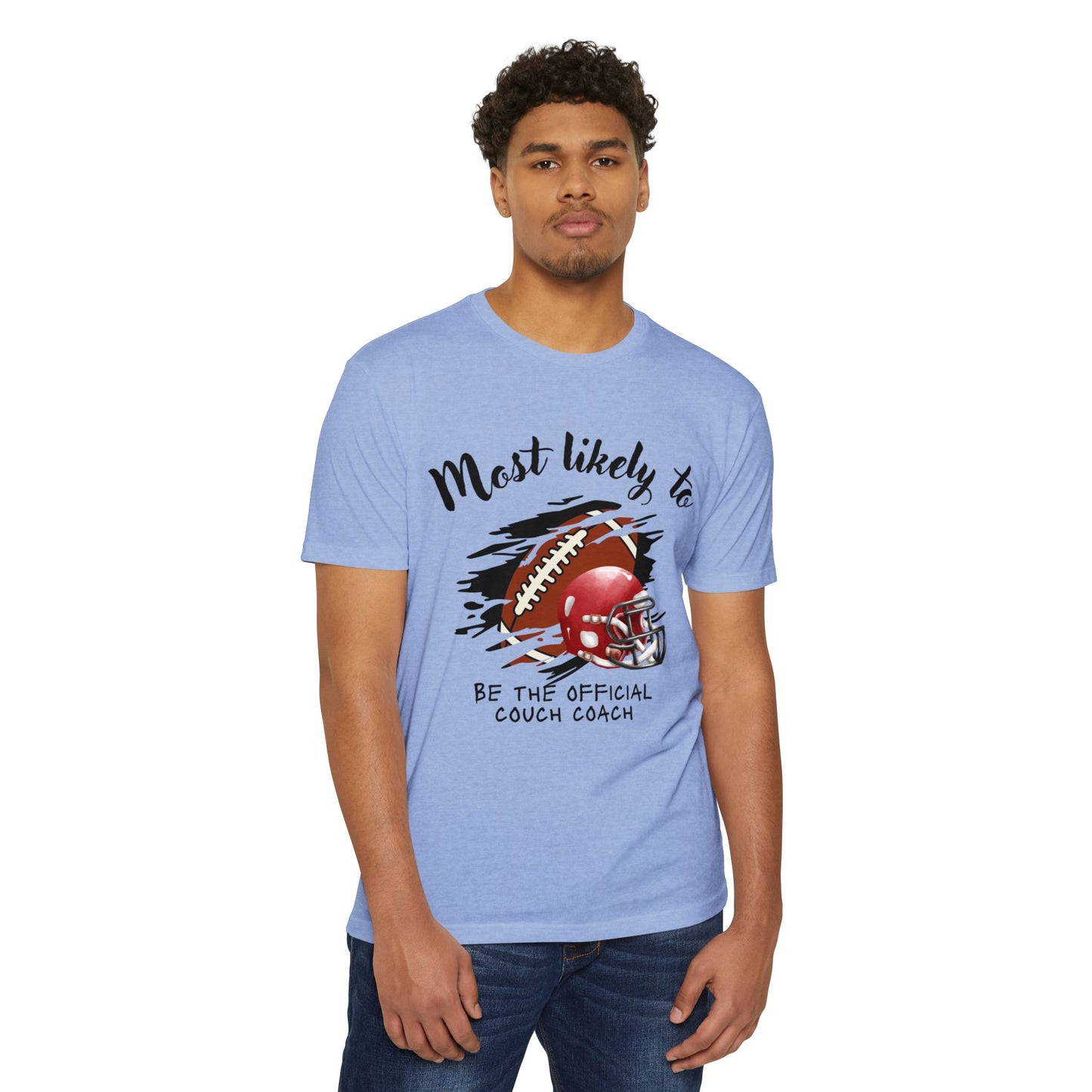 Football Coach T-Shirt, Perfect for Sports Fans, Game Day Gift, Unisex Tee, Couch Coach Shirt, Holiday Apparel, Football, Team shirt, Most likely to