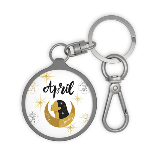 Personalized Keyring Tag with Custom Name, Pet Lover Gift, Birthday Gift, Monthly Reminder Tag, Customizable Keychain