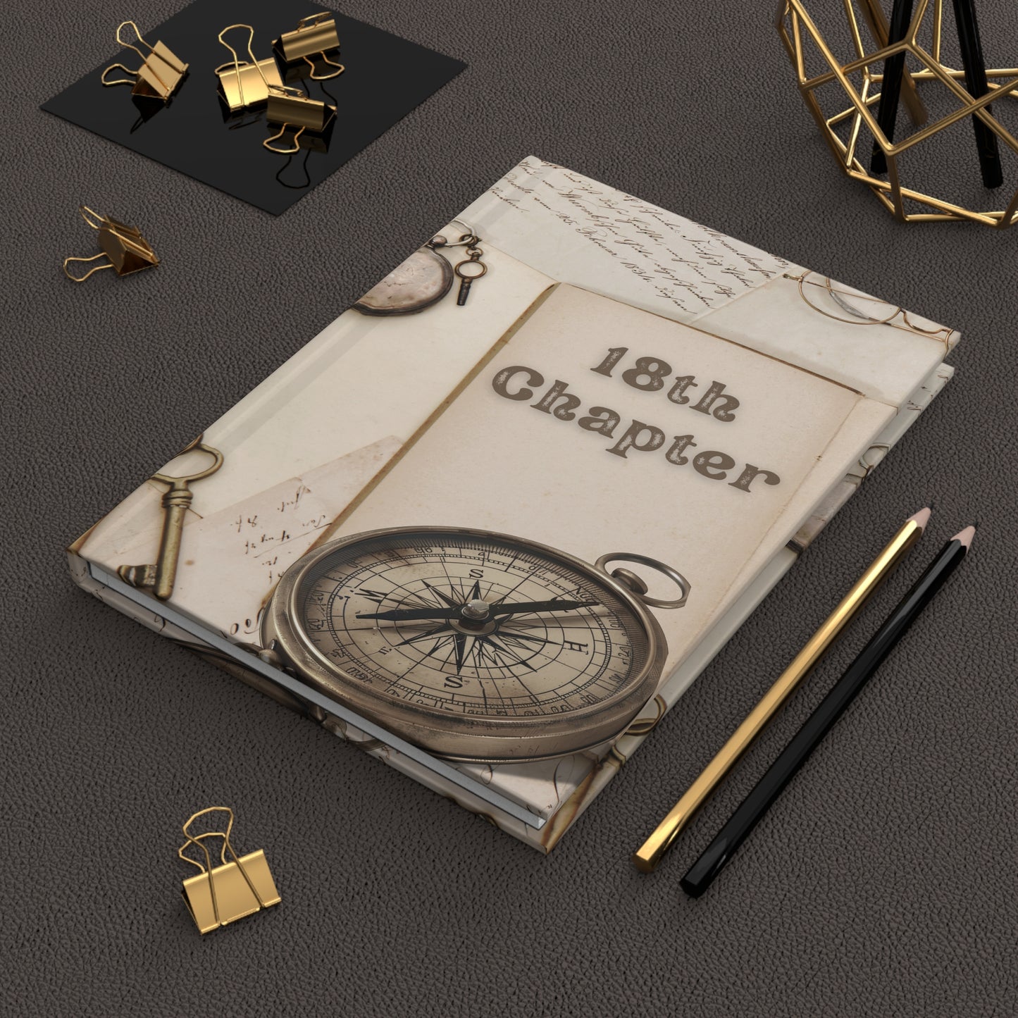 Personalize, Vintage Adventure Hardcover Journal - 18th Chapter Memories, Eighteenth Chapter Journal For Him