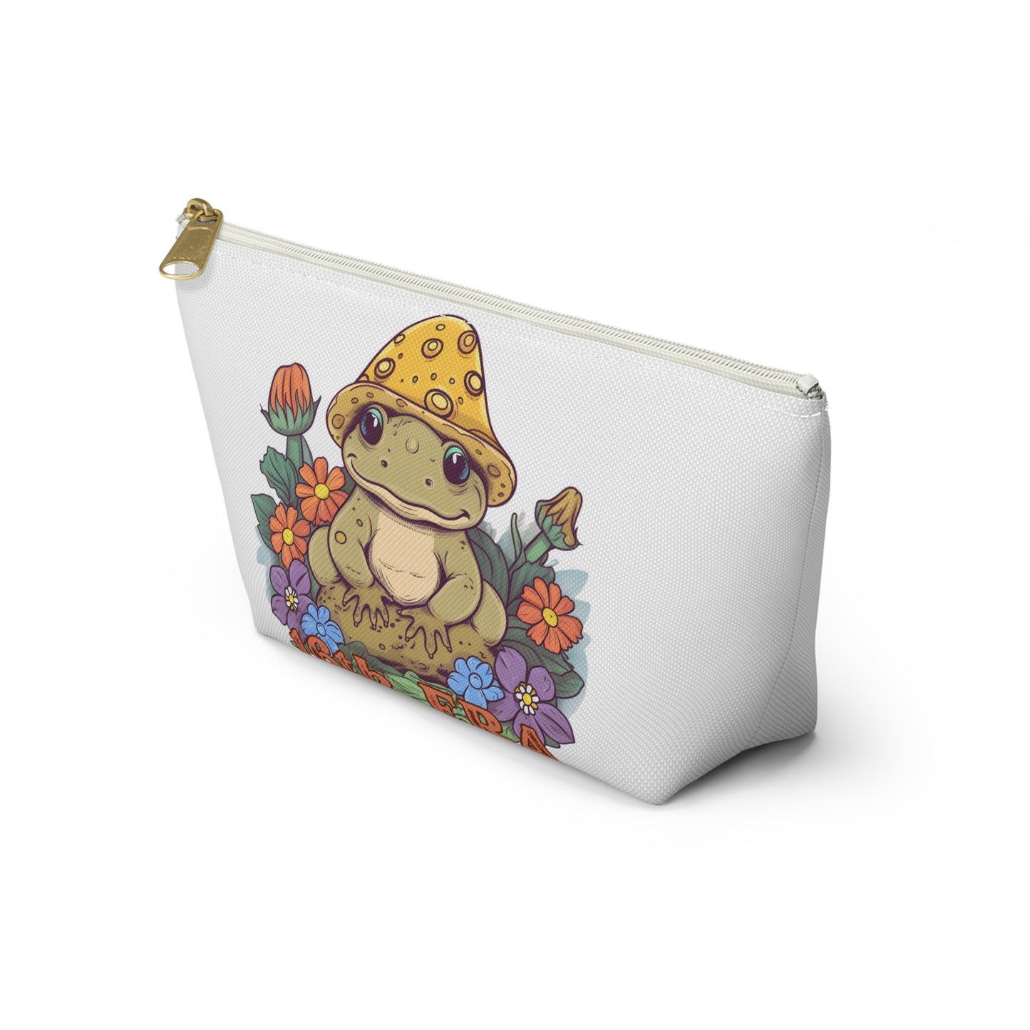 16th Birthday, Sixteenth Birthday, Frog Cosmetic Bag, Cute Frog Accessory Pouch with Floral Design | 16th Era Small Bag for Organizing, Makeup, Travel, Gifts