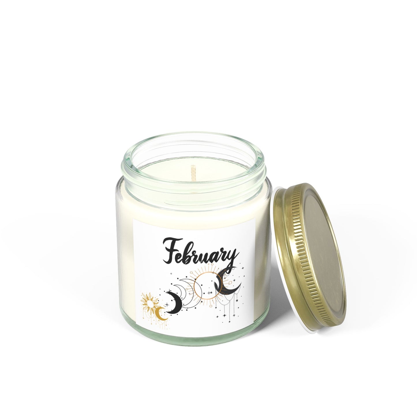 February Candle, Celestial Candle, February Birthday Gift, Birthday, Scented Candles, Coconut Apricot Wax (4oz, 9oz)