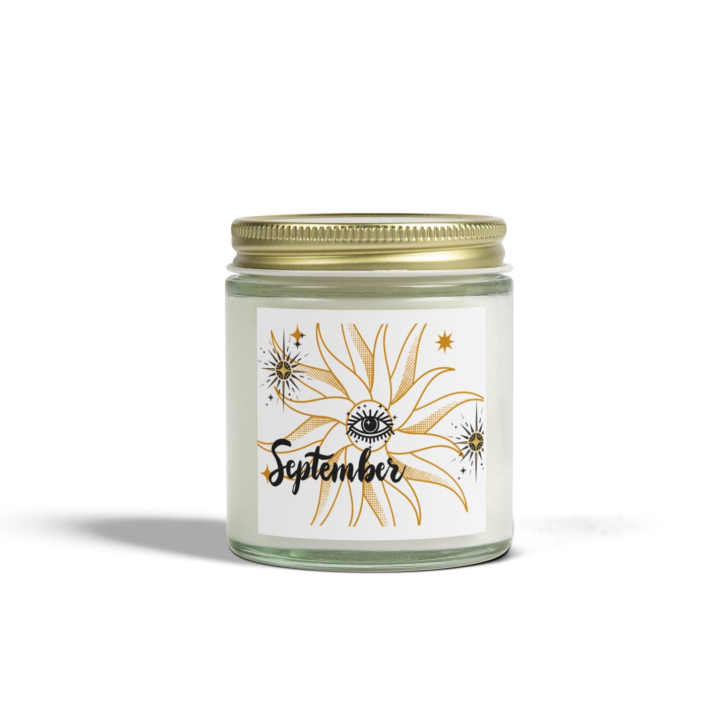 September Scented Candle - Coconut Apricot Wax, Aromatherapy, Home Decor, Gift for Her, Relaxation, Fall Decor, Eco-Friendly