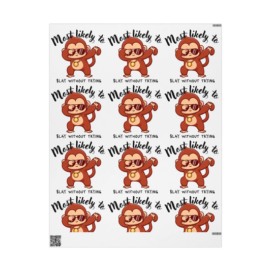 Monkey Wrapping Paper, Most Likely Wrapping Papers, Silly Wrapping Paper