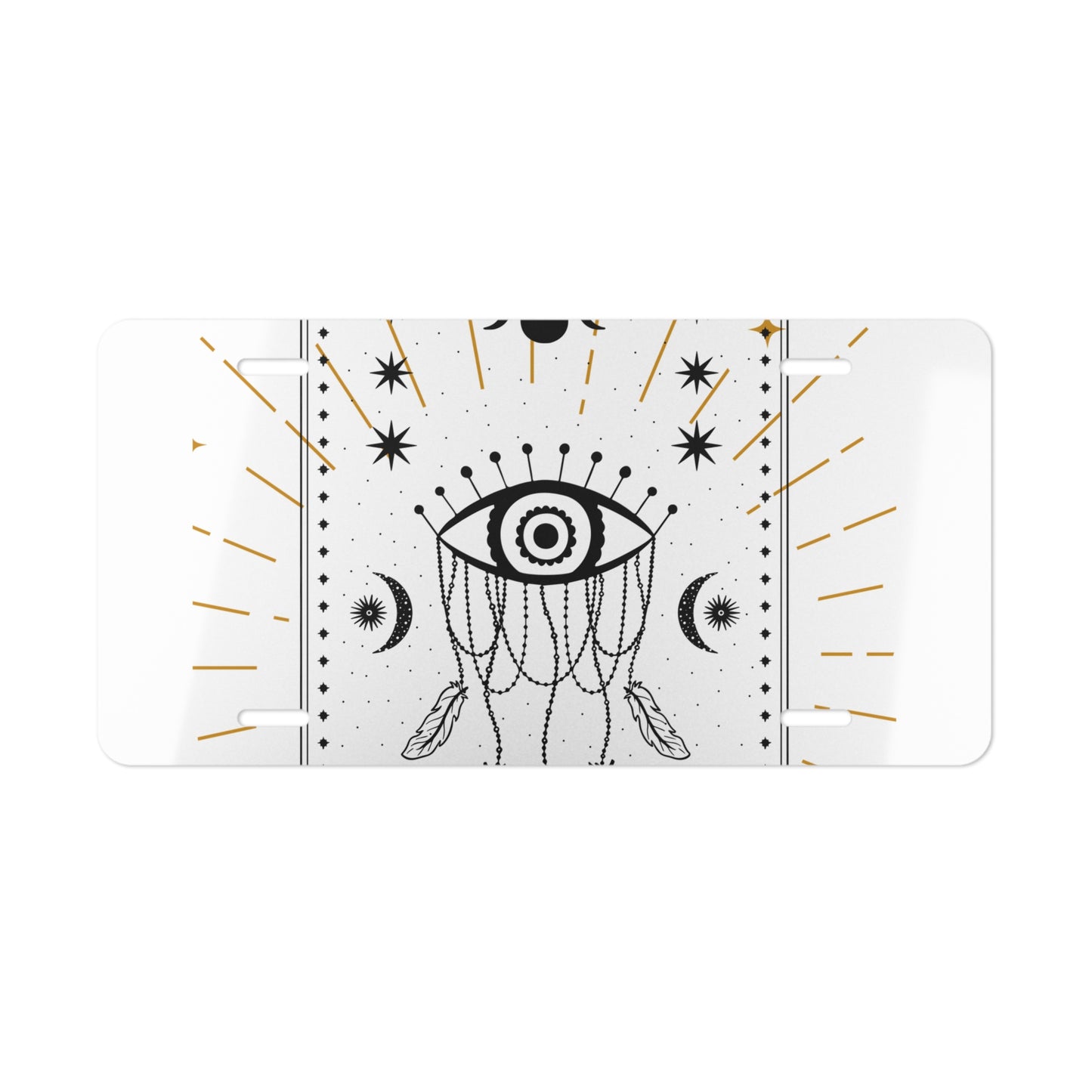 Mystical Vanity Plate, Eyeball Car Decor, Boho License Plate, Unique Wall Art, Spiritual Gift