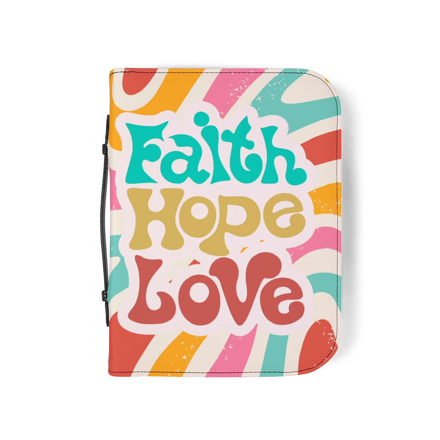 Bible Cover, Faith Hope Love, God's word, Retro pastel bible cover
