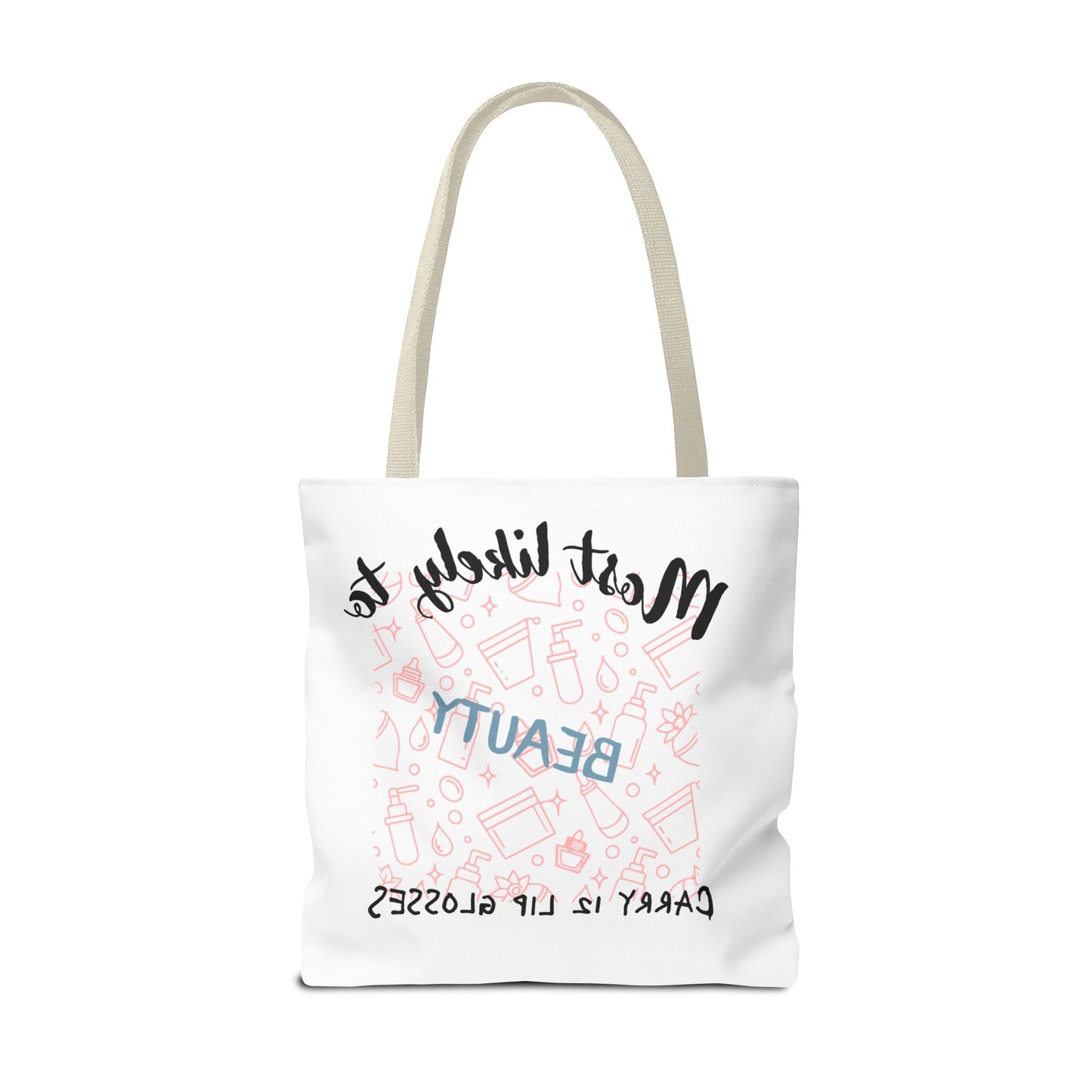Beauty Lip Gloss Tote Bag - Perfect Gift for Makeup Lovers, Fashion Accessory, Daily Use Tote, Funny Gift, Stylish Organizer