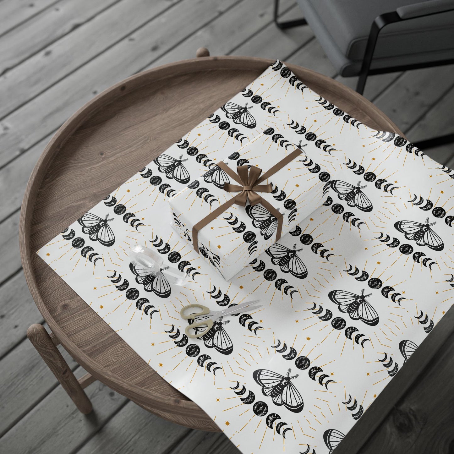 Celestial Pattern Wrapping Paper, Unique Gift Wrap, Modern Decorative Paper, Occasional Use, Eco-Friendly Packaging