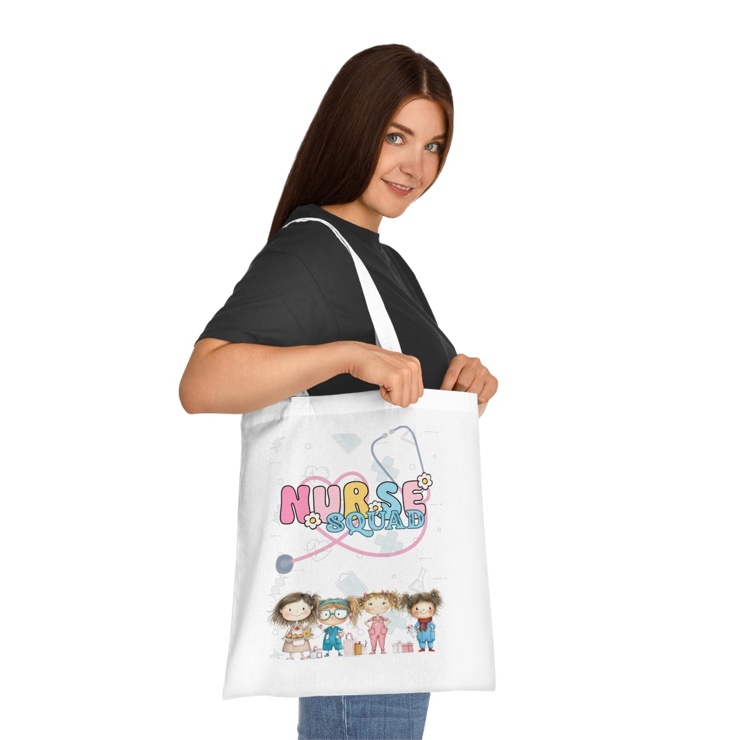 Nurse Squad Cotton Tote Bag - Cute Nurse Gift for Medical Professionals, Nurse Tote, Nurse Gift
