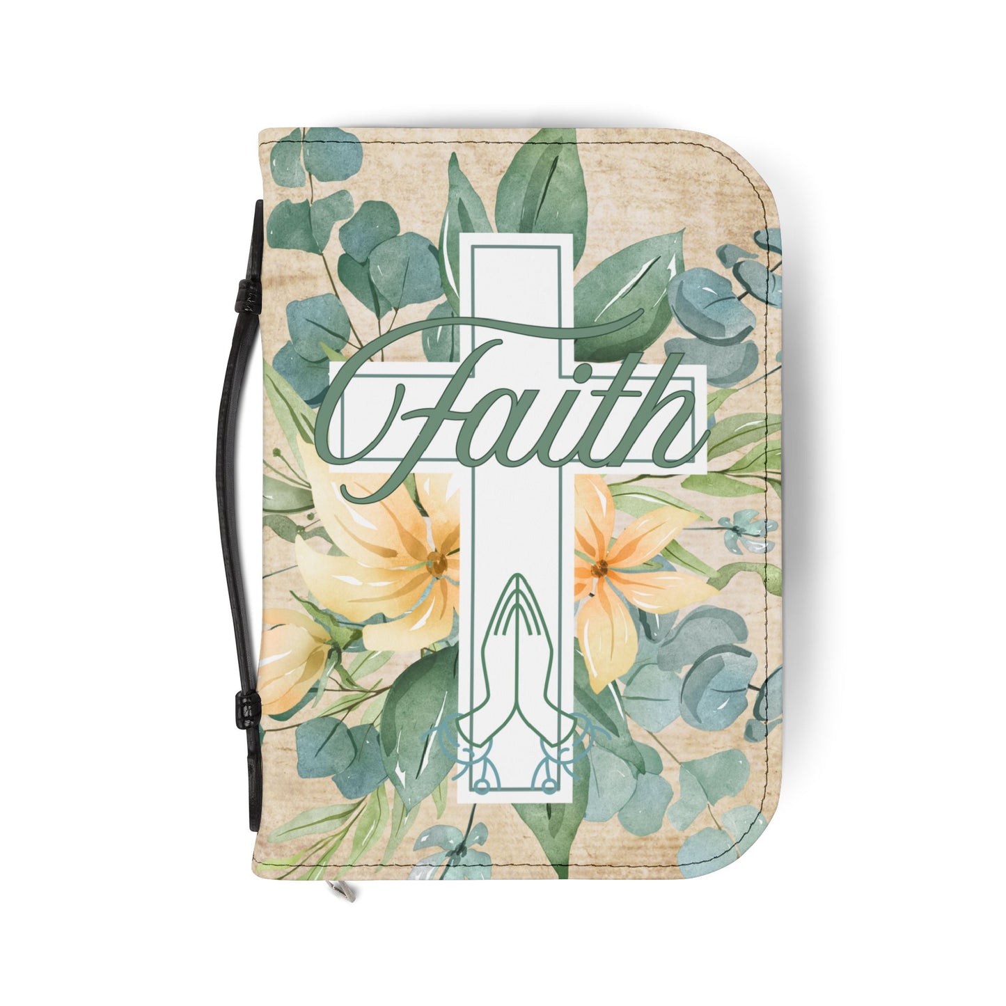 Blooming Faith Bible Cover, Floral Christian Journal Case, Personalized Prayer Book Protector, Inspirational Gift for Religious Friends