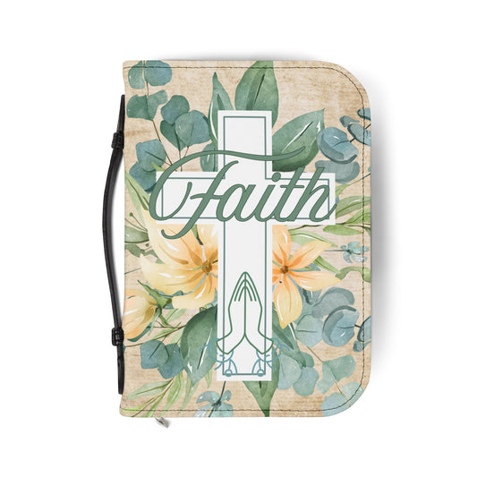 Blooming Faith Bible Cover, Floral Christian Journal Case, Personalized Prayer Book Protector, Inspirational Gift for Religious Friends