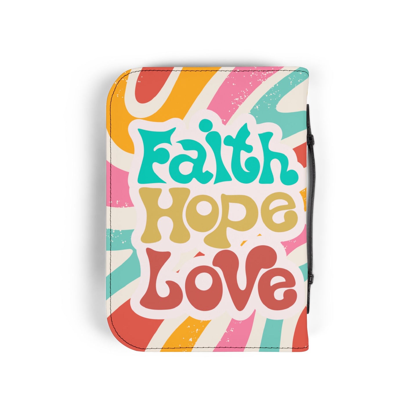 Bible Cover, Faith Hope Love, God's word, Retro pastel bible cover