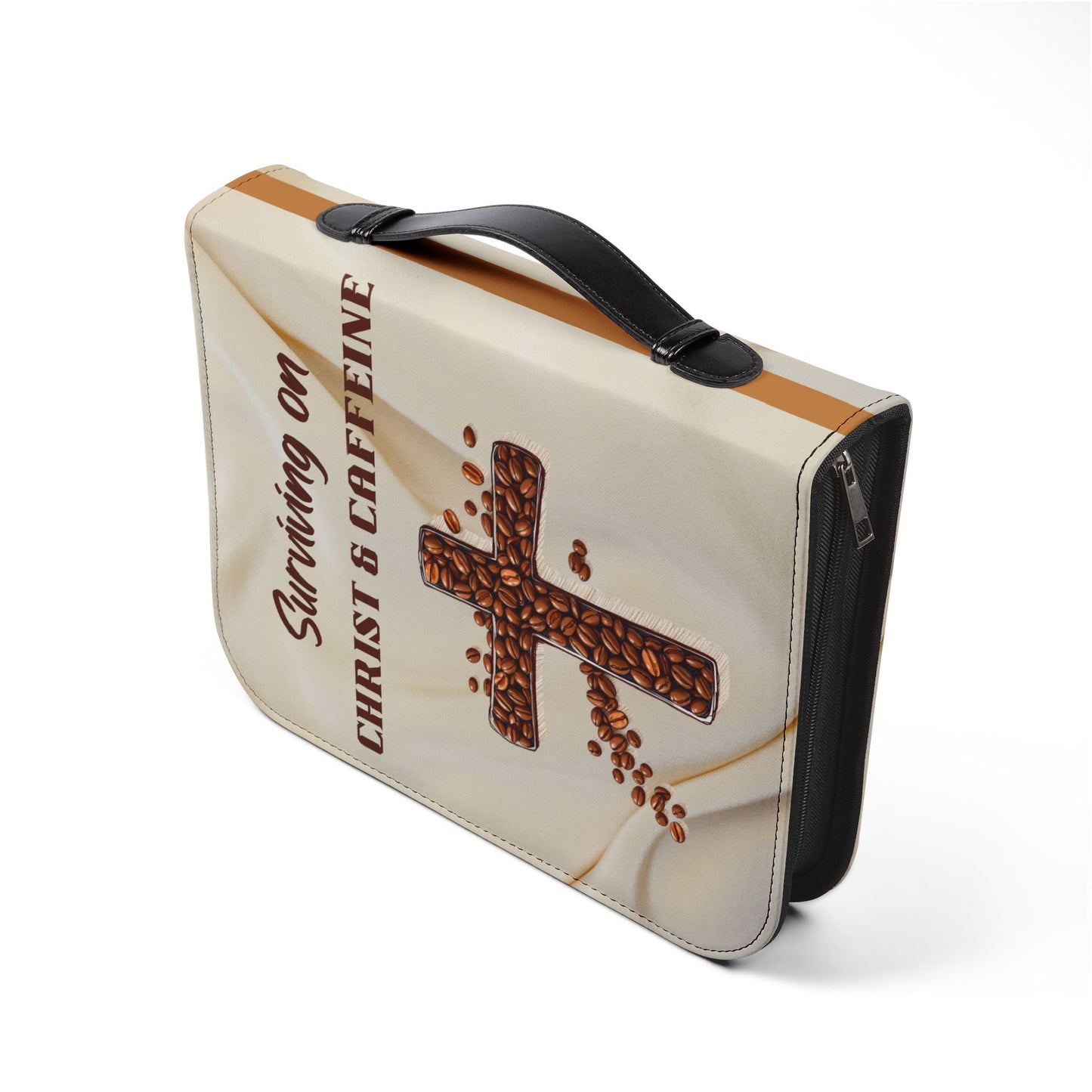 Bible Cover, faith inspired bible cover, caffeine and christ, surviving