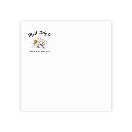 Most Likely To  Note Pad, Most Likely To Own A Wand With WiFi Note Pad, Wizard Note Pad, Potter Note Pad, Fantasy Note Pad, Post-it® Note Pads
