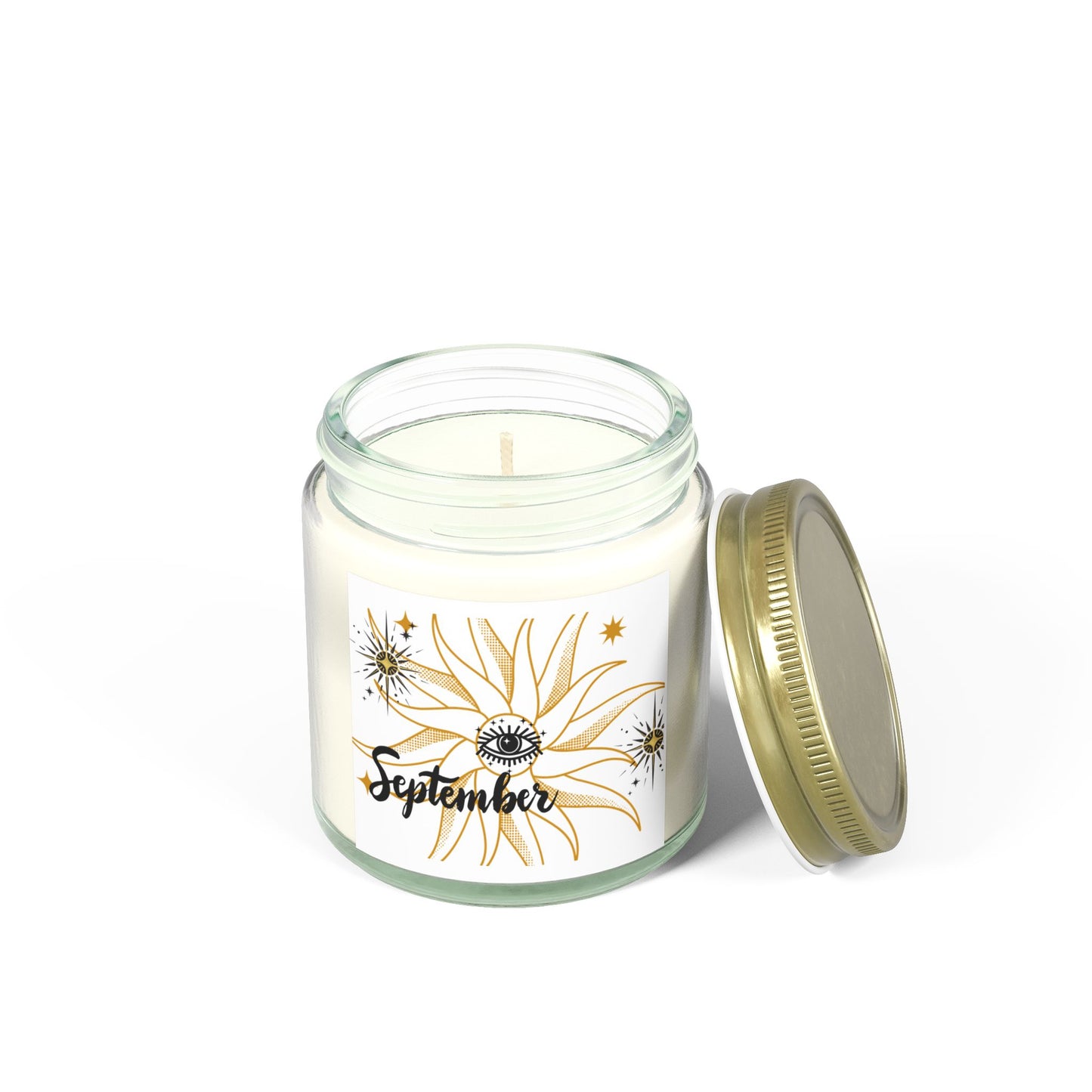 September Scented Candle - Coconut Apricot Wax, Aromatherapy, Home Decor, Gift for Her, Relaxation, Fall Decor, Eco-Friendly