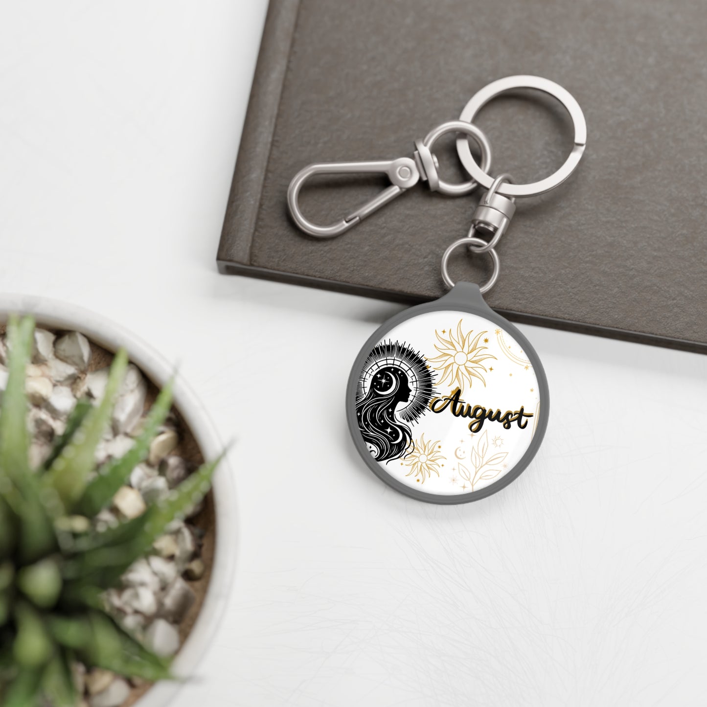 Keyring Tag - Celestial August Zodiac Keychain