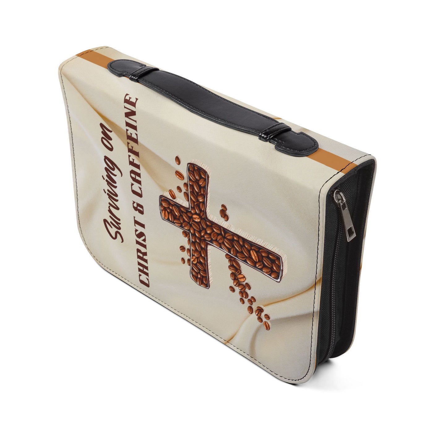 Bible Cover, faith inspired bible cover, caffeine and christ, surviving