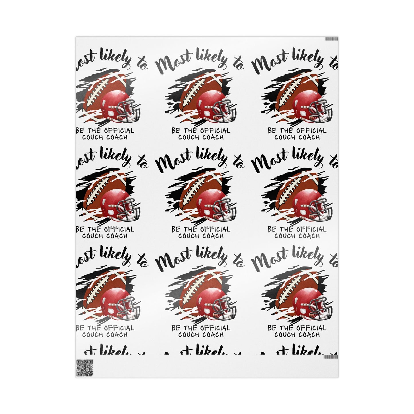 Football-Themed Wrapping Paper - Perfect for Coaches and Sports Fans, Gift Wrap For Him, His Birthday,  Gift Wrap for Birthdays, Holidays, Tailgate Parties, and More