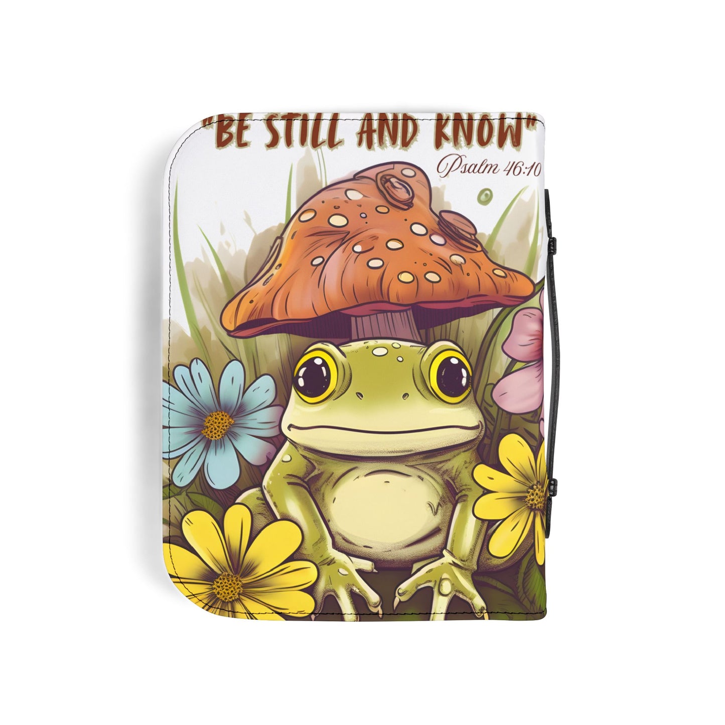 Frog Bible Cover with Inspirational Design - Be Still and Know, Religious Gifts, Christian Accessories, Nature Lovers, Unique Gift
