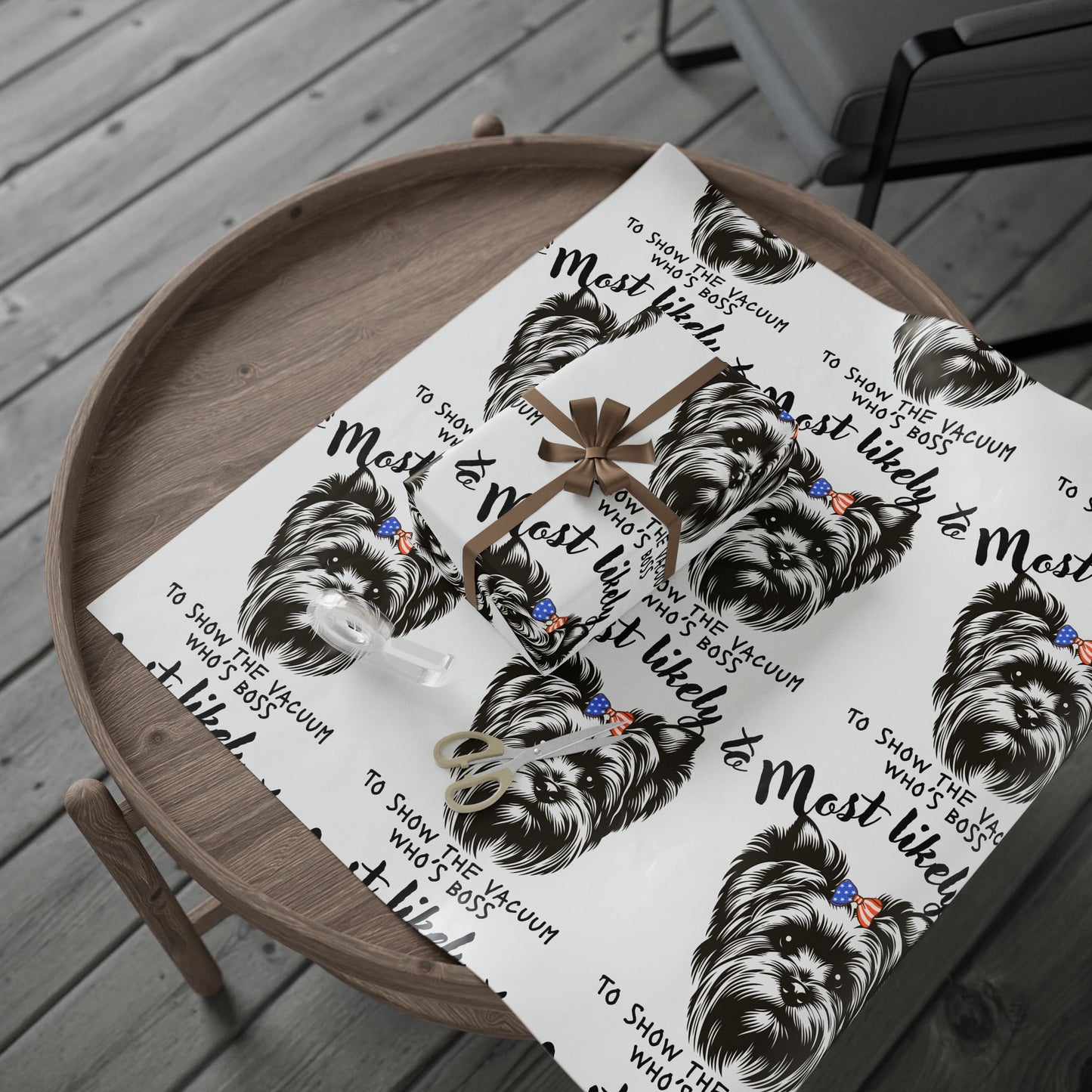 Yorkshire Terrier Wrapping Paper, Dog Lover Gift Wrap, Cute Pet Themed Gift Wrap, Funny Dog Wrap, Holiday and Birthday Wrapping