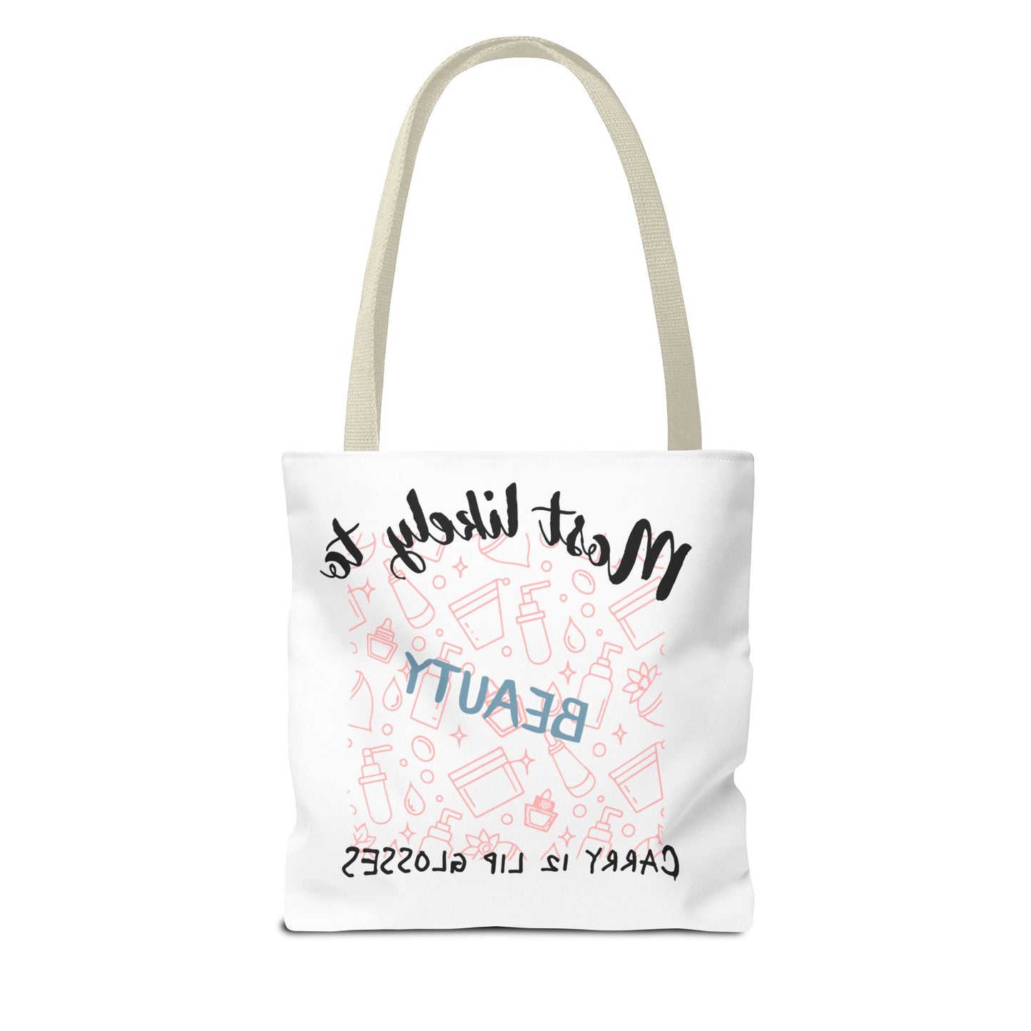 Beauty Lip Gloss Tote Bag - Perfect Gift for Makeup Lovers, Fashion Accessory, Daily Use Tote, Funny Gift, Stylish Organizer