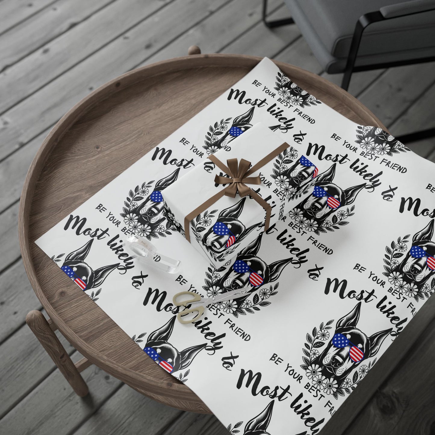 Most Likely to Be Your Best Friend, Animal Lover Gift Wrap, Customizable Wrapping Paper for Gifts, Unique Gift Wrap for Birthdays, Holidays, and Celebrations, Fun and Festive Designs