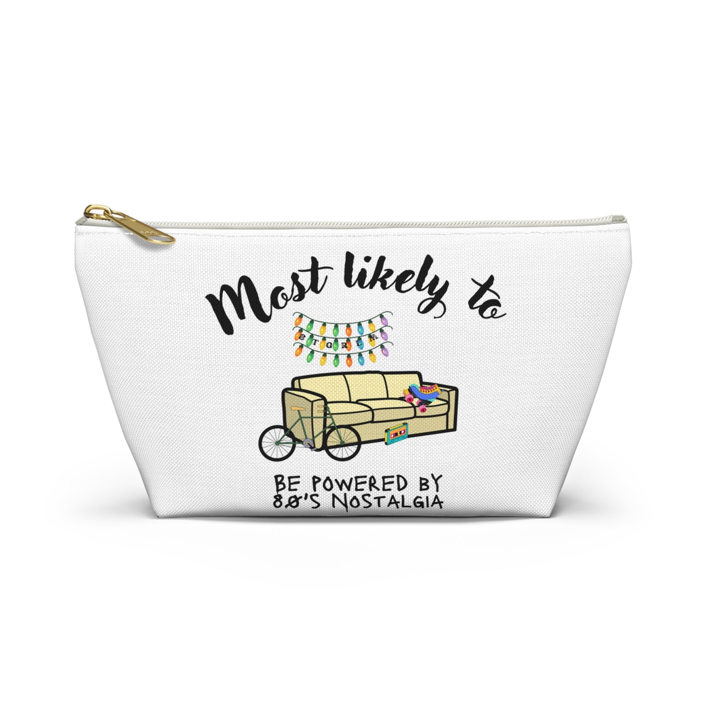 Most Likely To Nostalgic Accessory Pouch, Cosmetic Pouch, Pencil Pouch,  Stranger Things Inspired Wrapping Paper