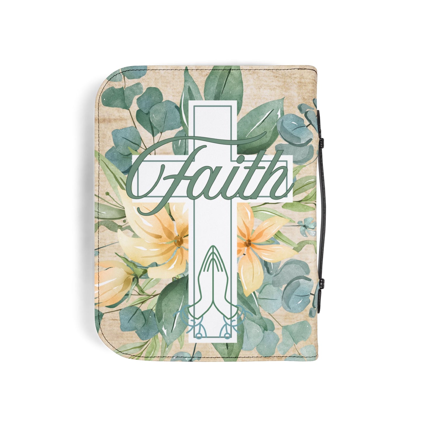 Blooming Faith Bible Cover, Floral Christian Journal Case, Personalized Prayer Book Protector, Inspirational Gift for Religious Friends