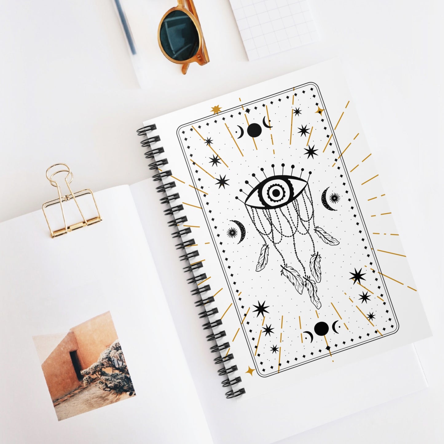 Cosmic Dreamer Spiral Notebook - Ruled Line, Journaling, Writing, Gift for Students, Meditation, School Supplies, Astrology