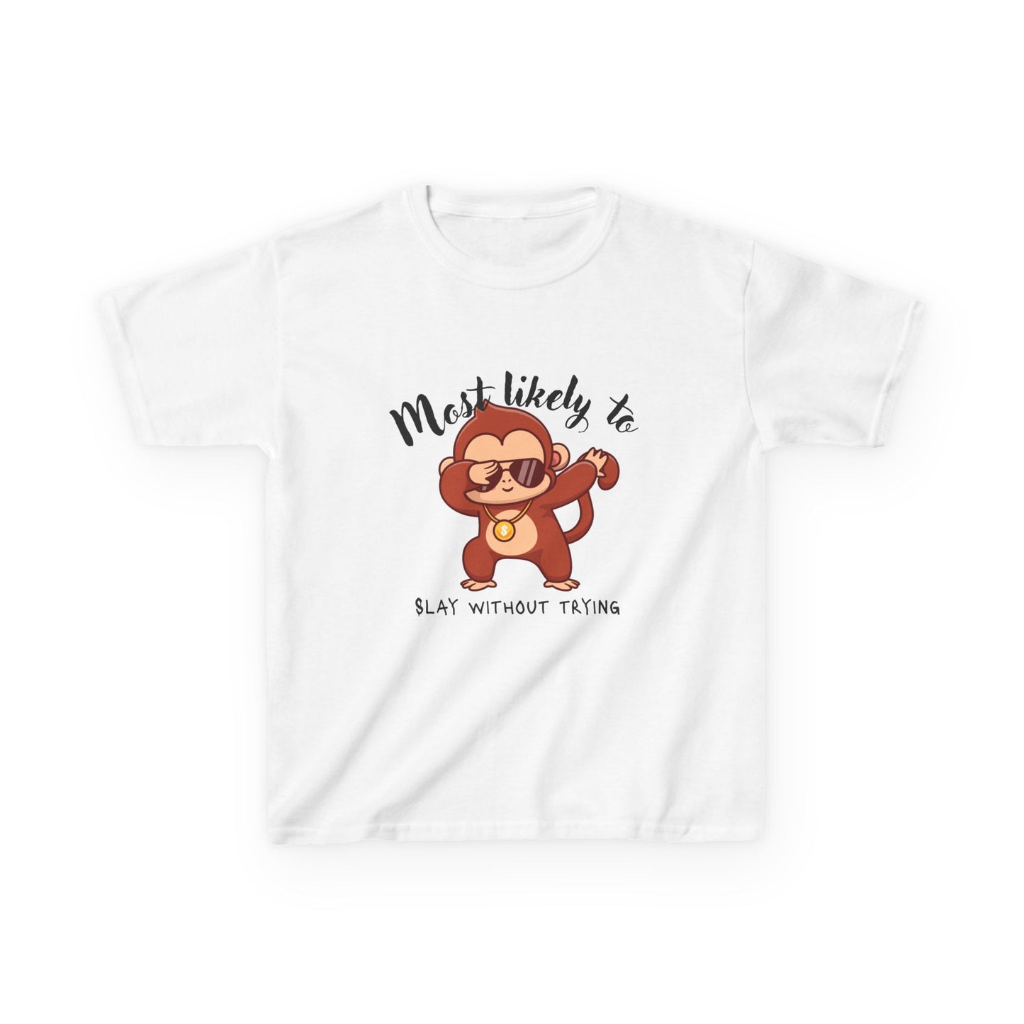 Kids Fun Monkey Tee - Most Likely to Play Without Paying, Cute T-Shirt, Gift for Kids, Animal Lovers, Birthday Party, Everyday Wear