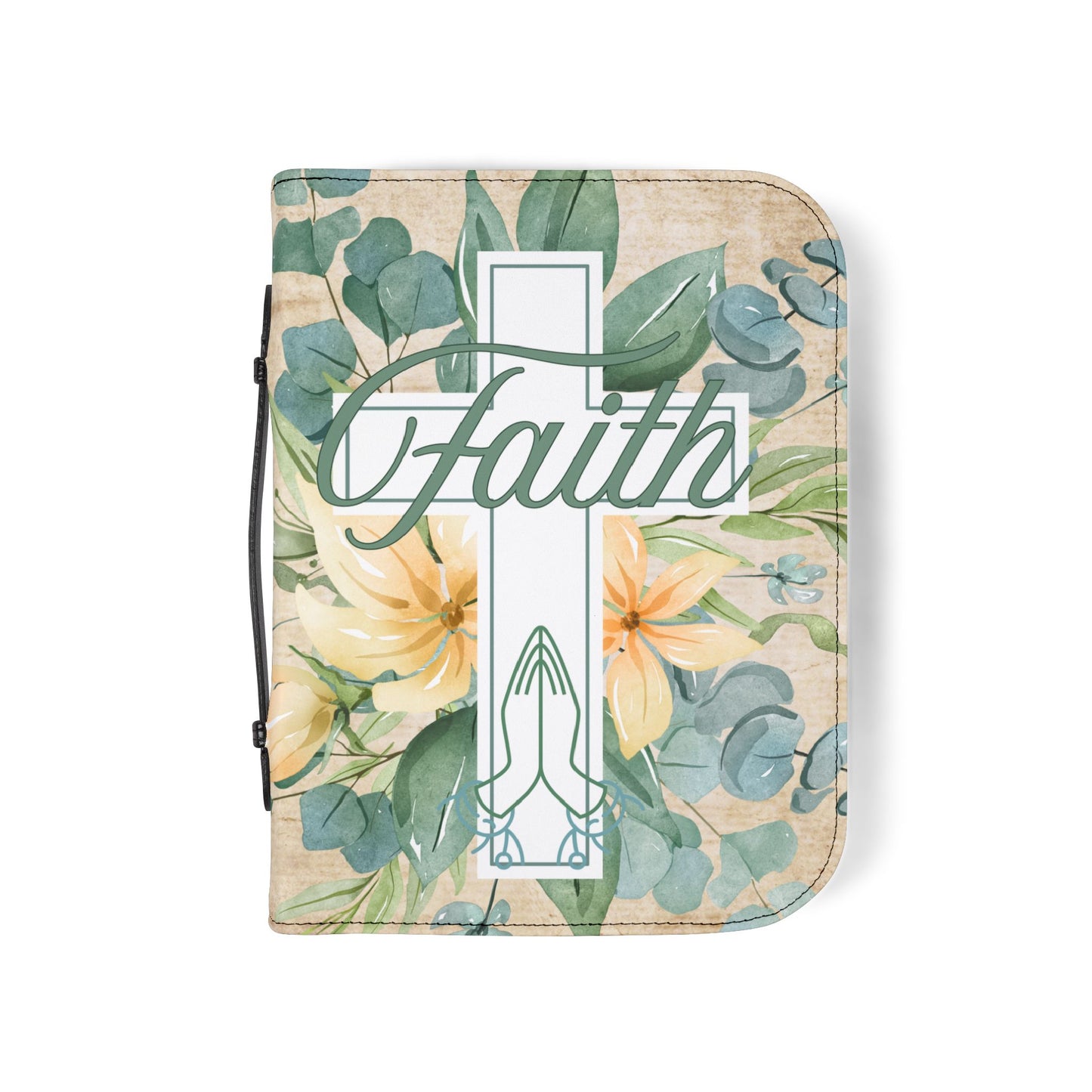 Blooming Faith Bible Cover, Floral Christian Journal Case, Personalized Prayer Book Protector, Inspirational Gift for Religious Friends