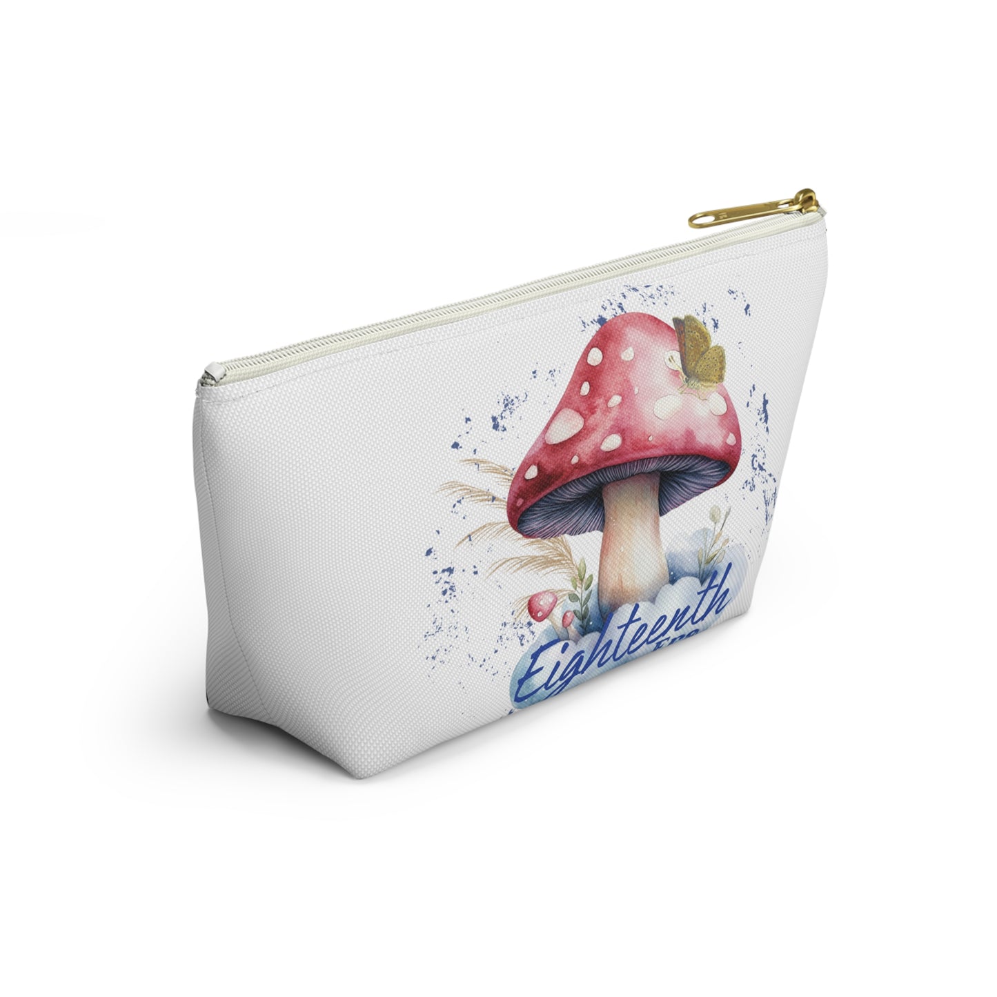 Mushroom-Themed Accessory Pouch - Perfect for Eighteenth Birthday, Gifts for Her, Makeup Organizer, Cute Storage Bag, Floral Pouch
