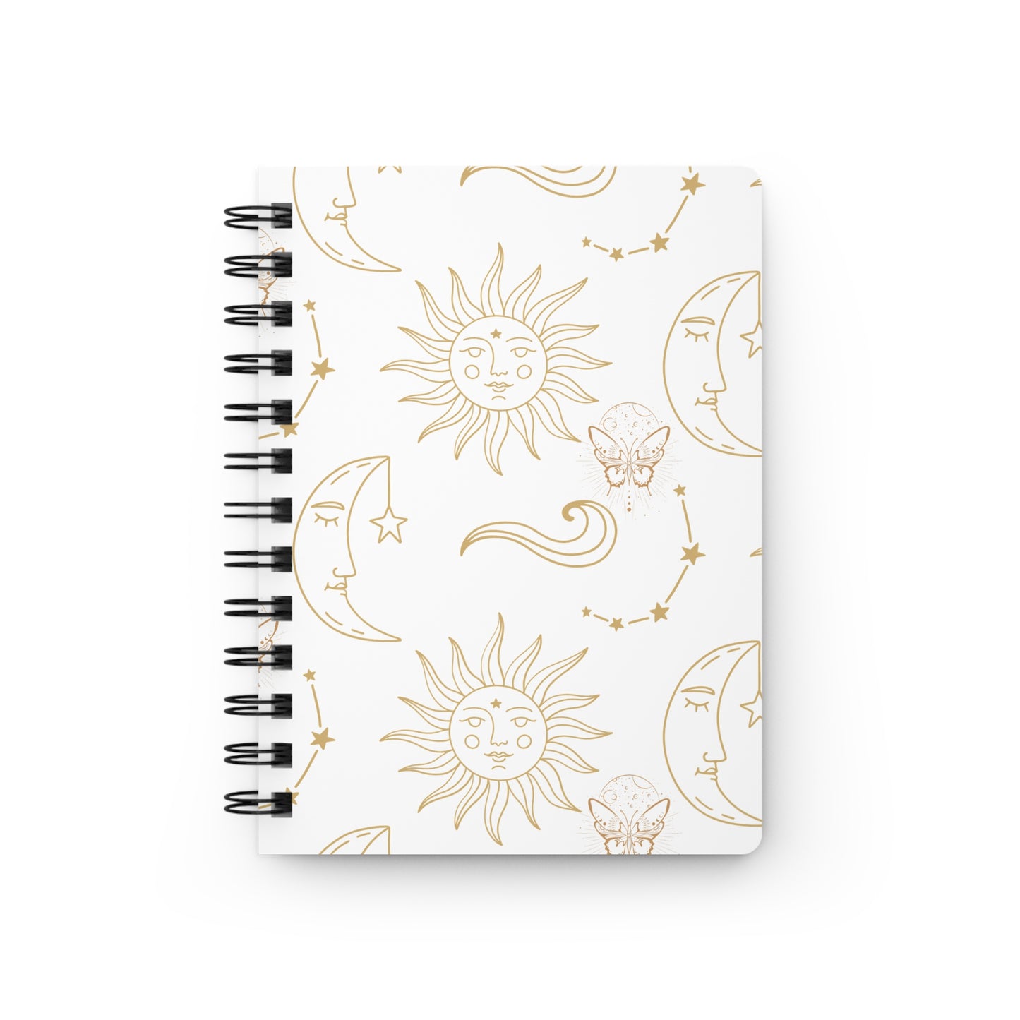 Celestial Spiral Bound Journal - Sun and Moon Design