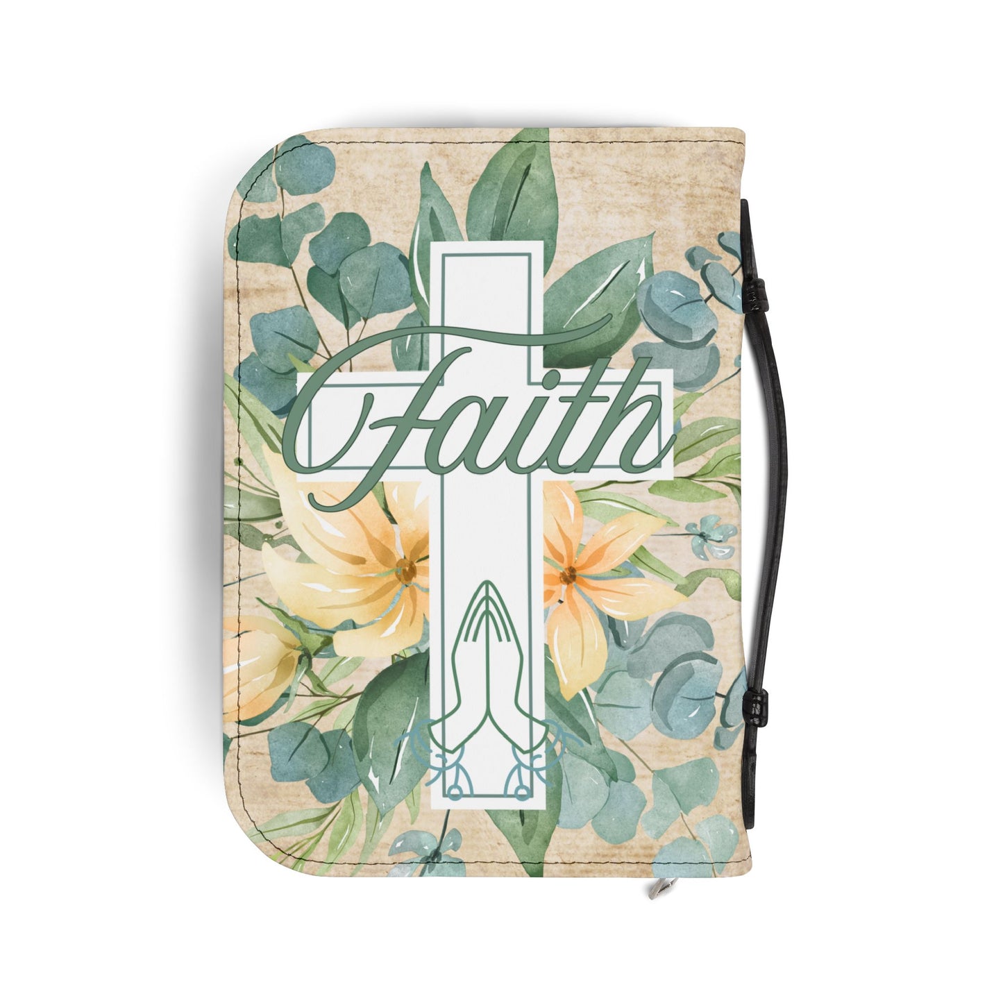 Blooming Faith Bible Cover, Floral Christian Journal Case, Personalized Prayer Book Protector, Inspirational Gift for Religious Friends