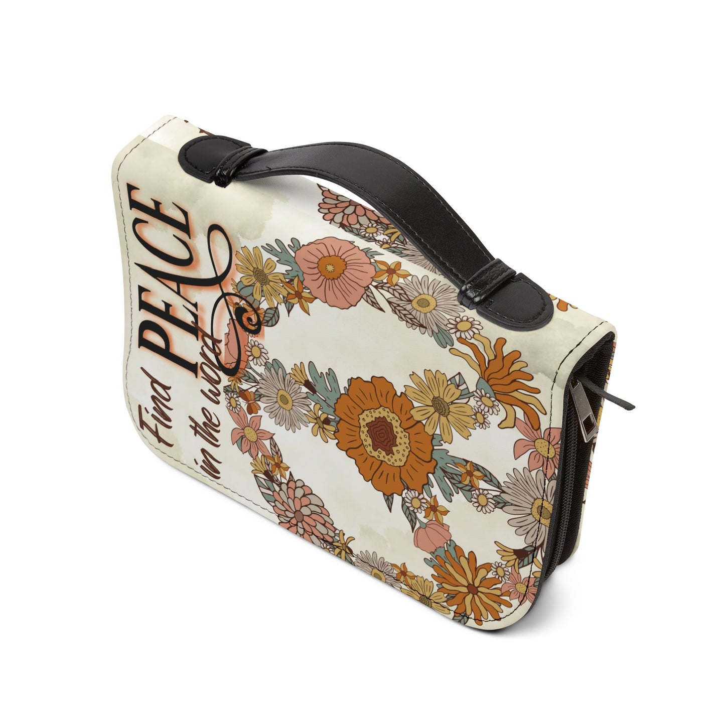 Peace Bible Cover, Floral Bible Cover, Peach Cover for Bible, Floral cover for Bible, Bible Cover
