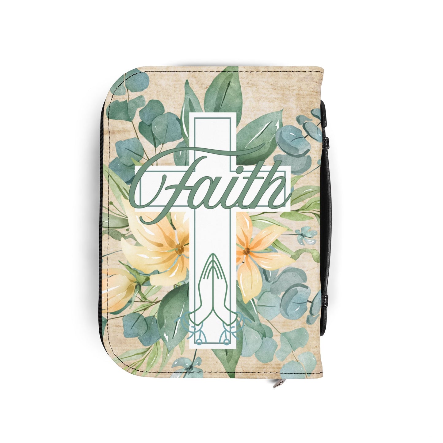 Blooming Faith Bible Cover, Floral Christian Journal Case, Personalized Prayer Book Protector, Inspirational Gift for Religious Friends