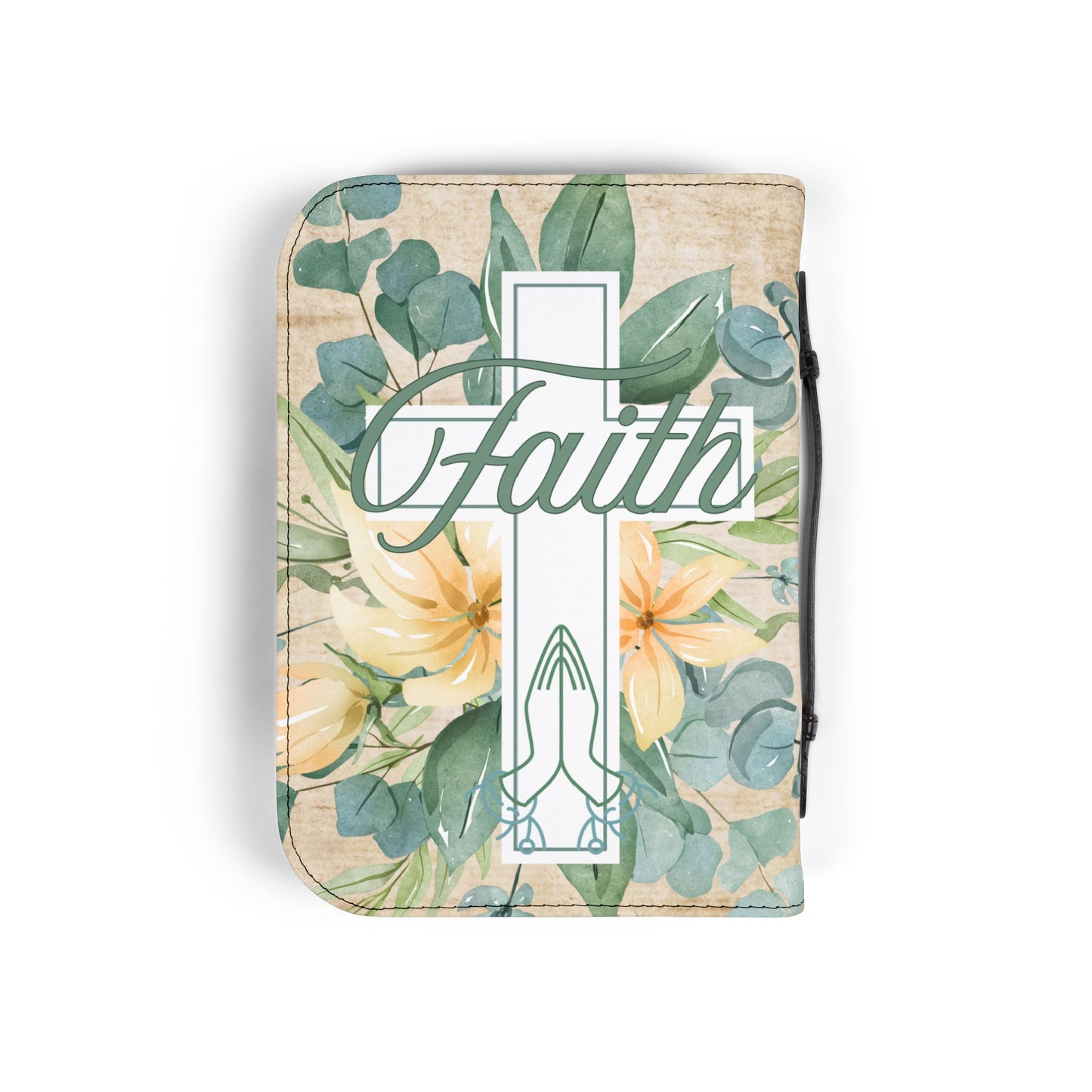 Blooming Faith Bible Cover, Floral Christian Journal Case, Personalized Prayer Book Protector, Inspirational Gift for Religious Friends