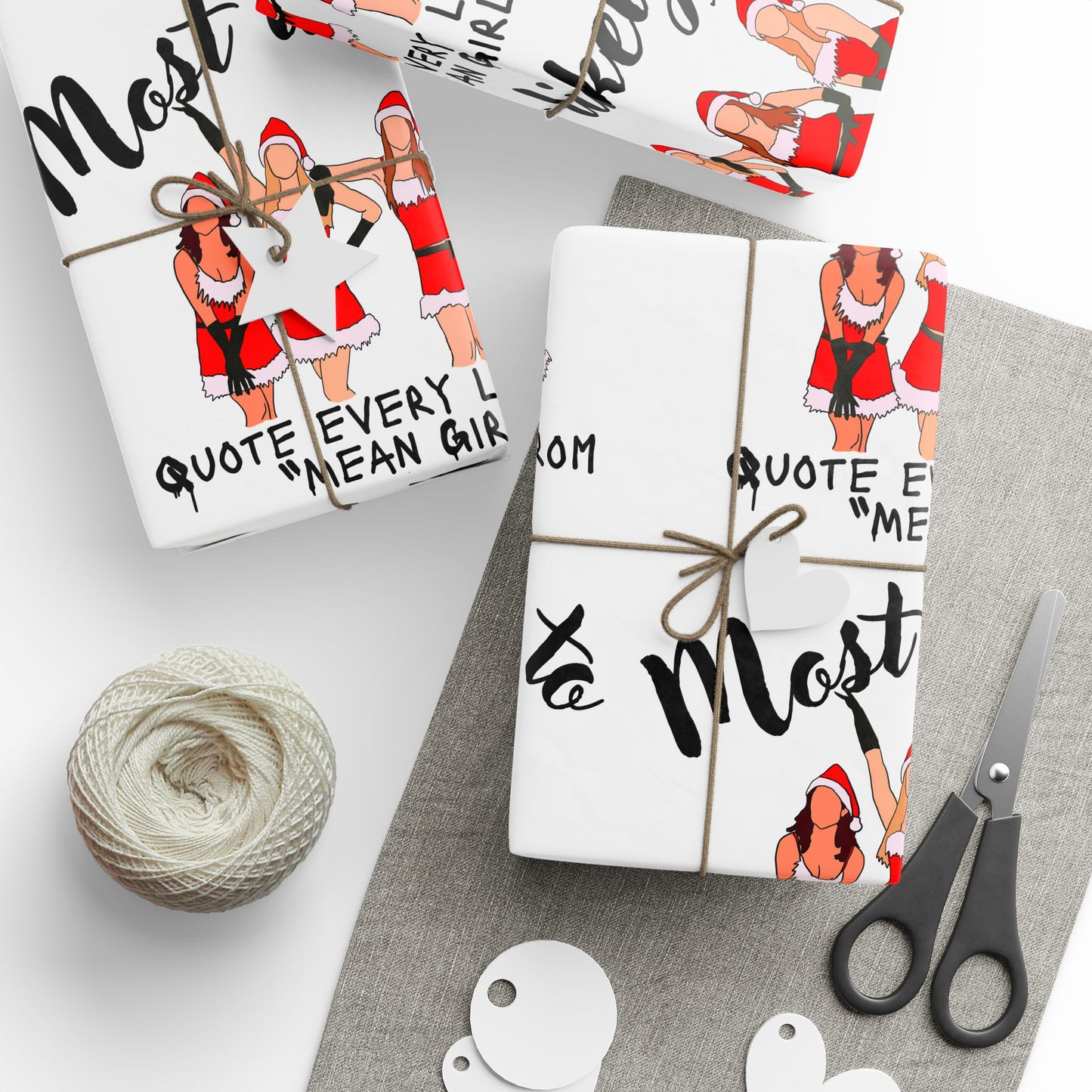 Cute Wrapping Paper, Wrapping Paper For Her, Mean Girls Inspired Wrapping Papers