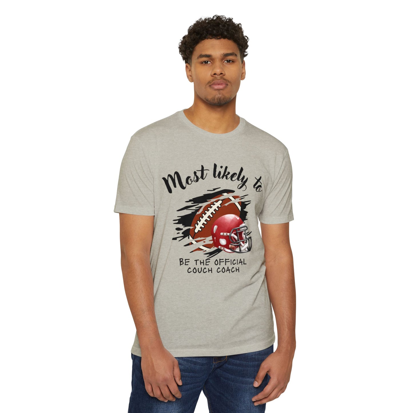 Football Coach T-Shirt, Perfect for Sports Fans, Game Day Gift, Unisex Tee, Couch Coach Shirt, Holiday Apparel, Football, Team shirt, Most likely to