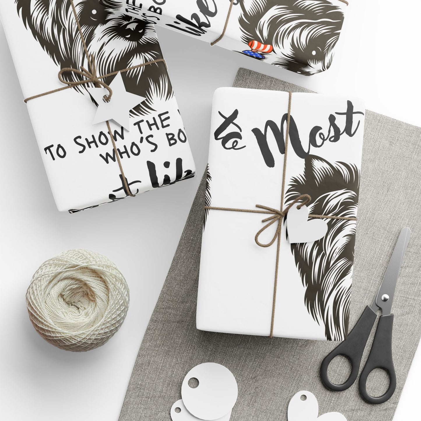 Yorkshire Terrier Wrapping Paper, Dog Lover Gift Wrap, Cute Pet Themed Gift Wrap, Funny Dog Wrap, Holiday and Birthday Wrapping