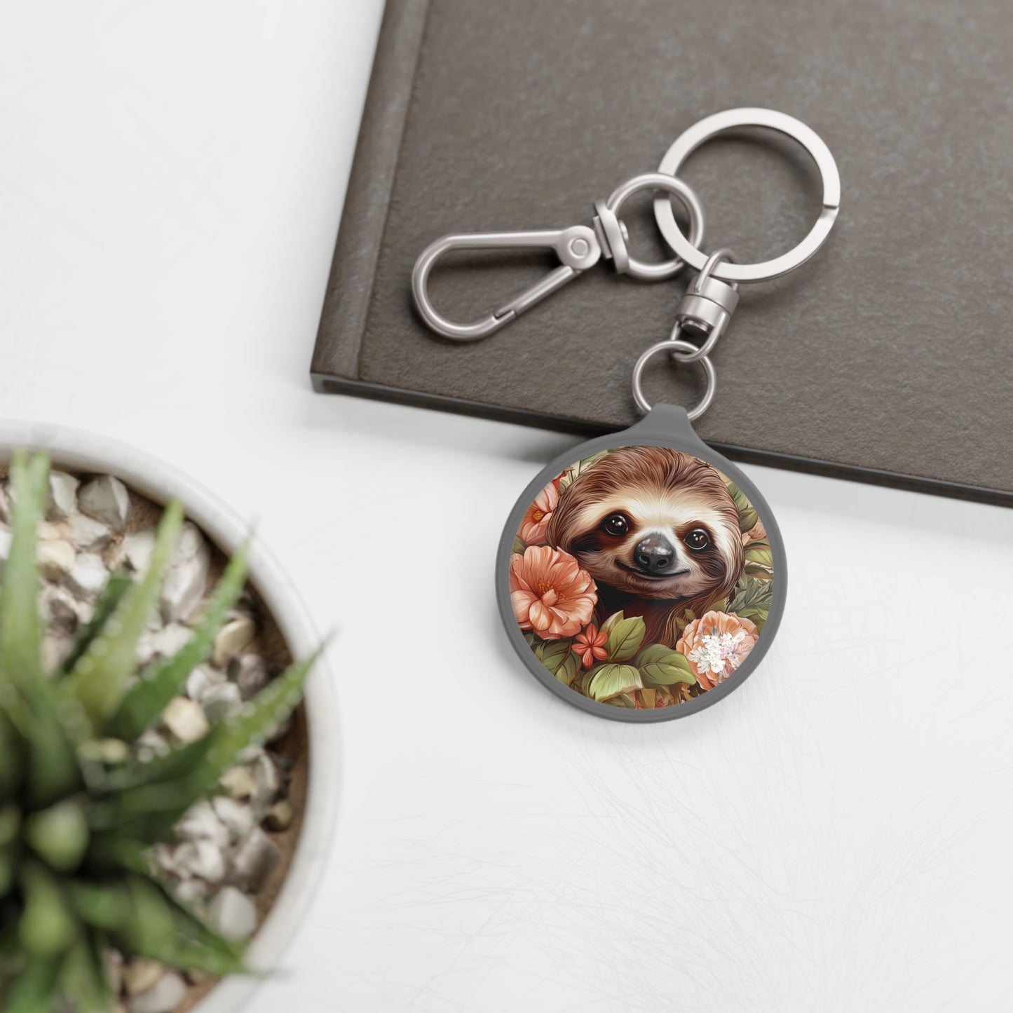 Keyring Tag, Whimsical Sloth Keychain, Eighteenth Chapter, 18th Chapter, Eighteenth Era, 18th Era, 18th Birthday