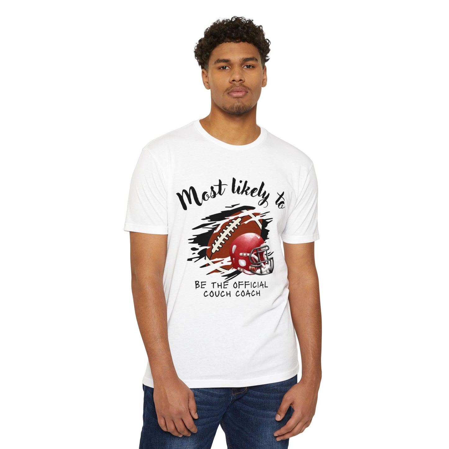 Football Coach T-Shirt, Perfect for Sports Fans, Game Day Gift, Unisex Tee, Couch Coach Shirt, Holiday Apparel, Football, Team shirt, Most likely to