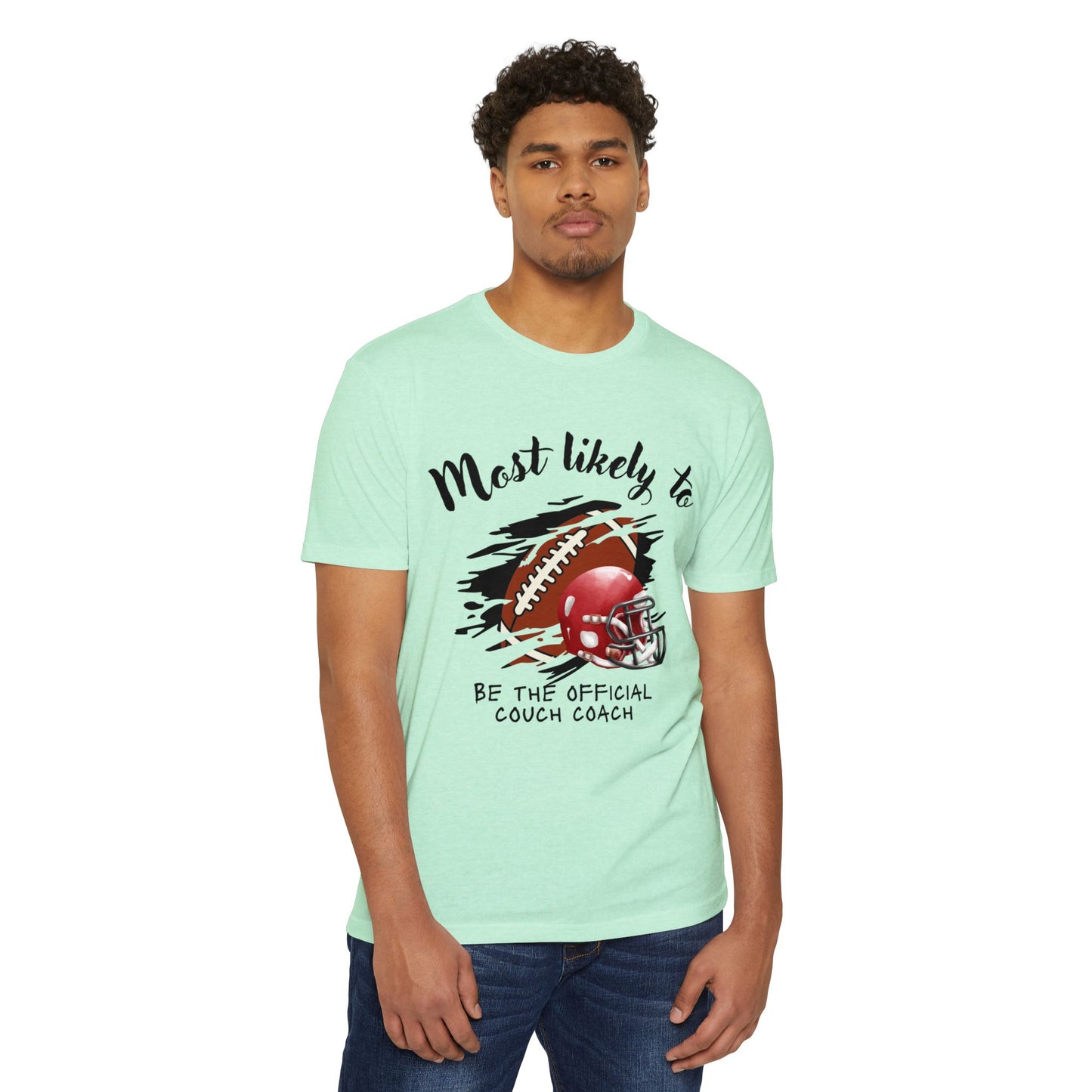 Football Coach T-Shirt, Perfect for Sports Fans, Game Day Gift, Unisex Tee, Couch Coach Shirt, Holiday Apparel, Football, Team shirt, Most likely to