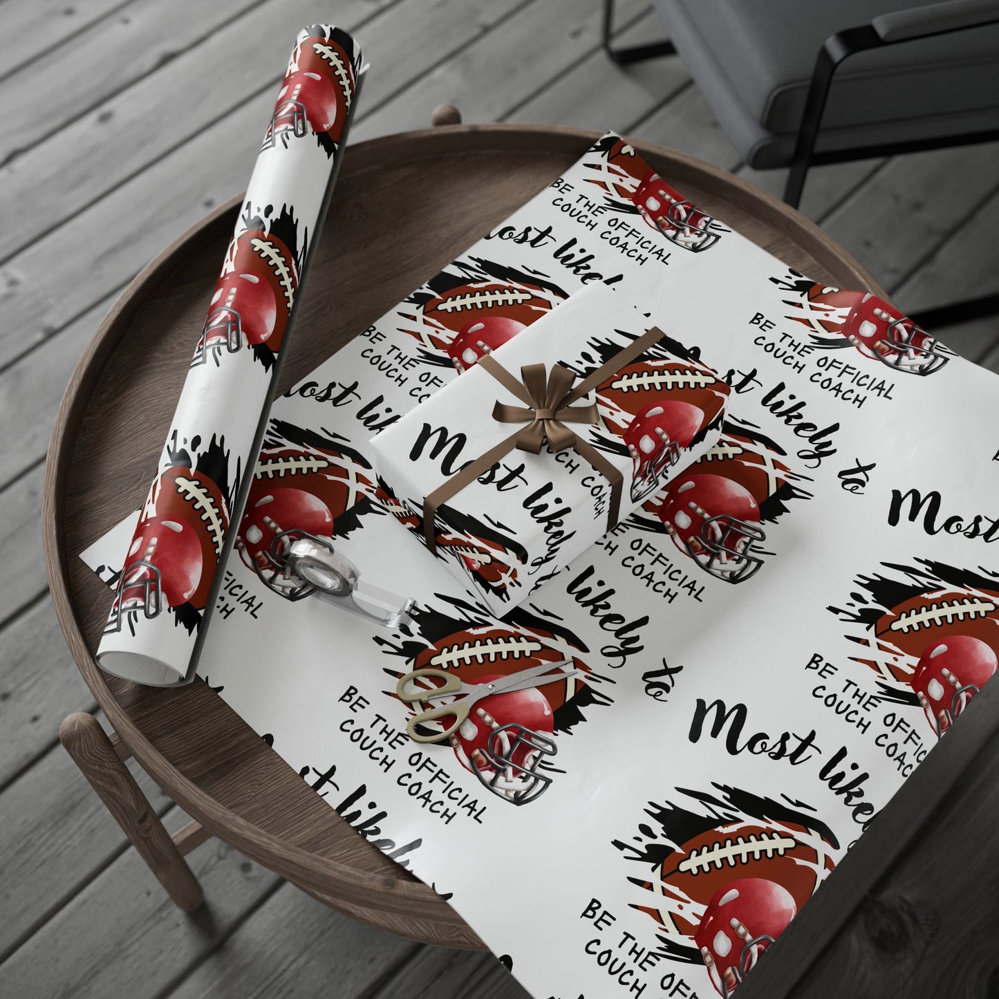 Football-Themed Wrapping Paper - Perfect for Coaches and Sports Fans, Gift Wrap For Him, His Birthday,  Gift Wrap for Birthdays, Holidays, Tailgate Parties, and More