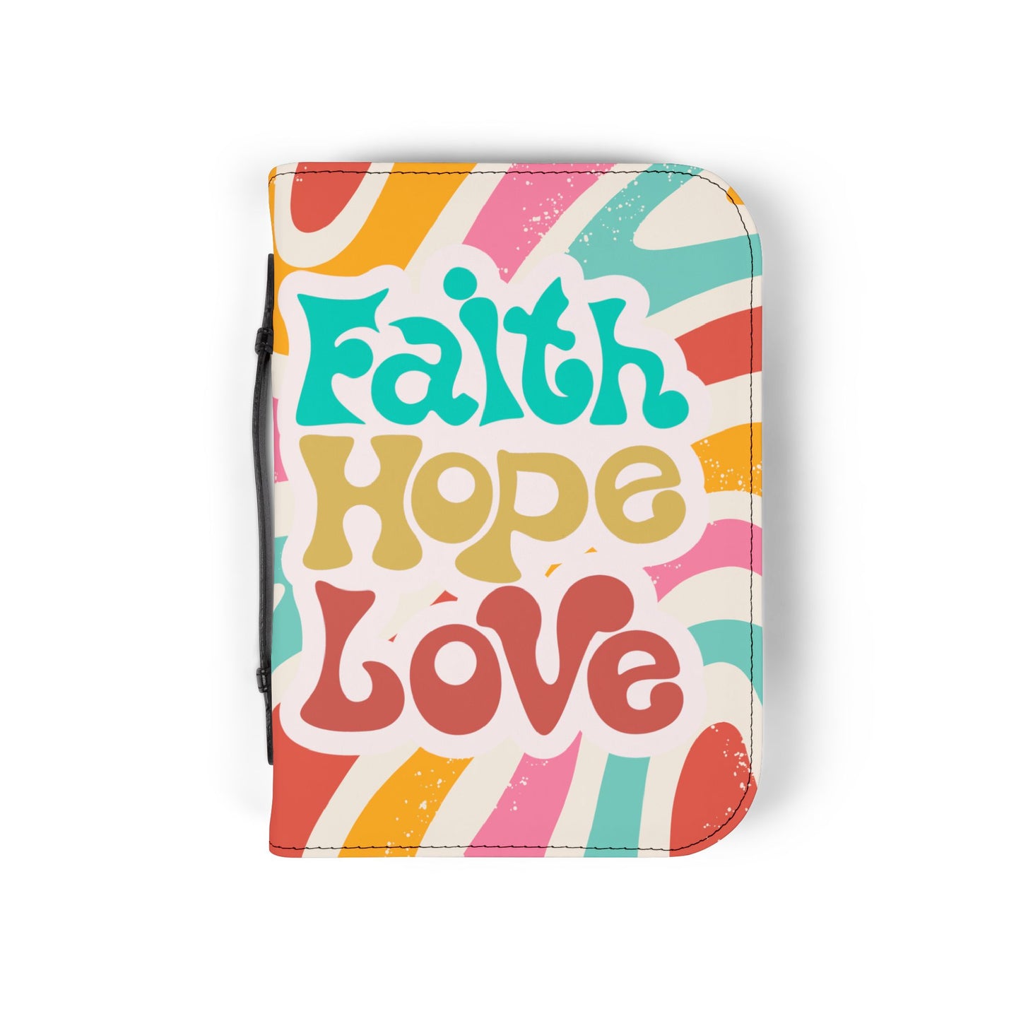 Bible Cover, Faith Hope Love, God's word, Retro pastel bible cover