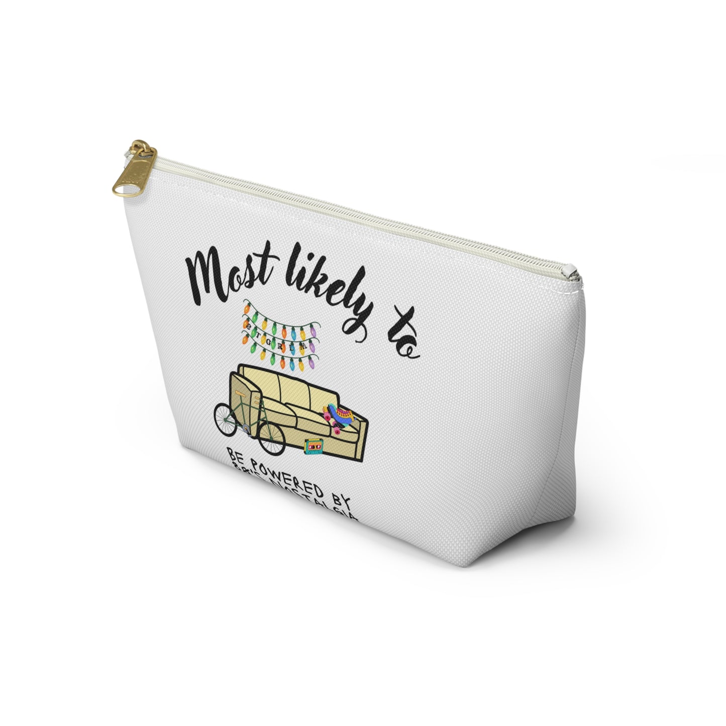 Most Likely To Nostalgic Accessory Pouch, Cosmetic Pouch, Pencil Pouch,  Stranger Things Inspired Wrapping Paper