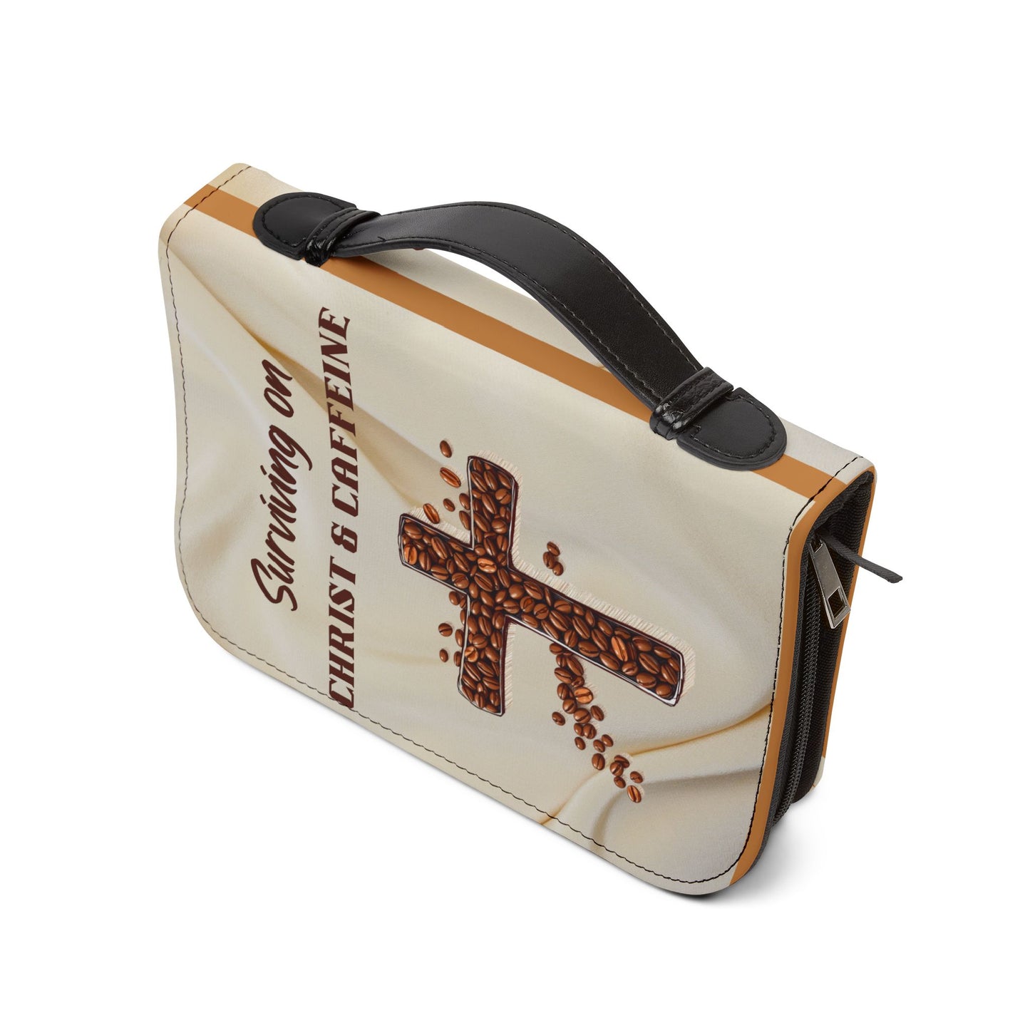 Bible Cover, faith inspired bible cover, caffeine and christ, surviving