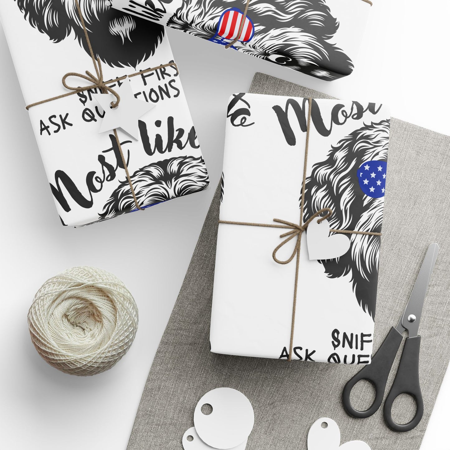 Most Likely To Wrapping Papers, Dog wrapping Paper, Birthday Dog Paper
