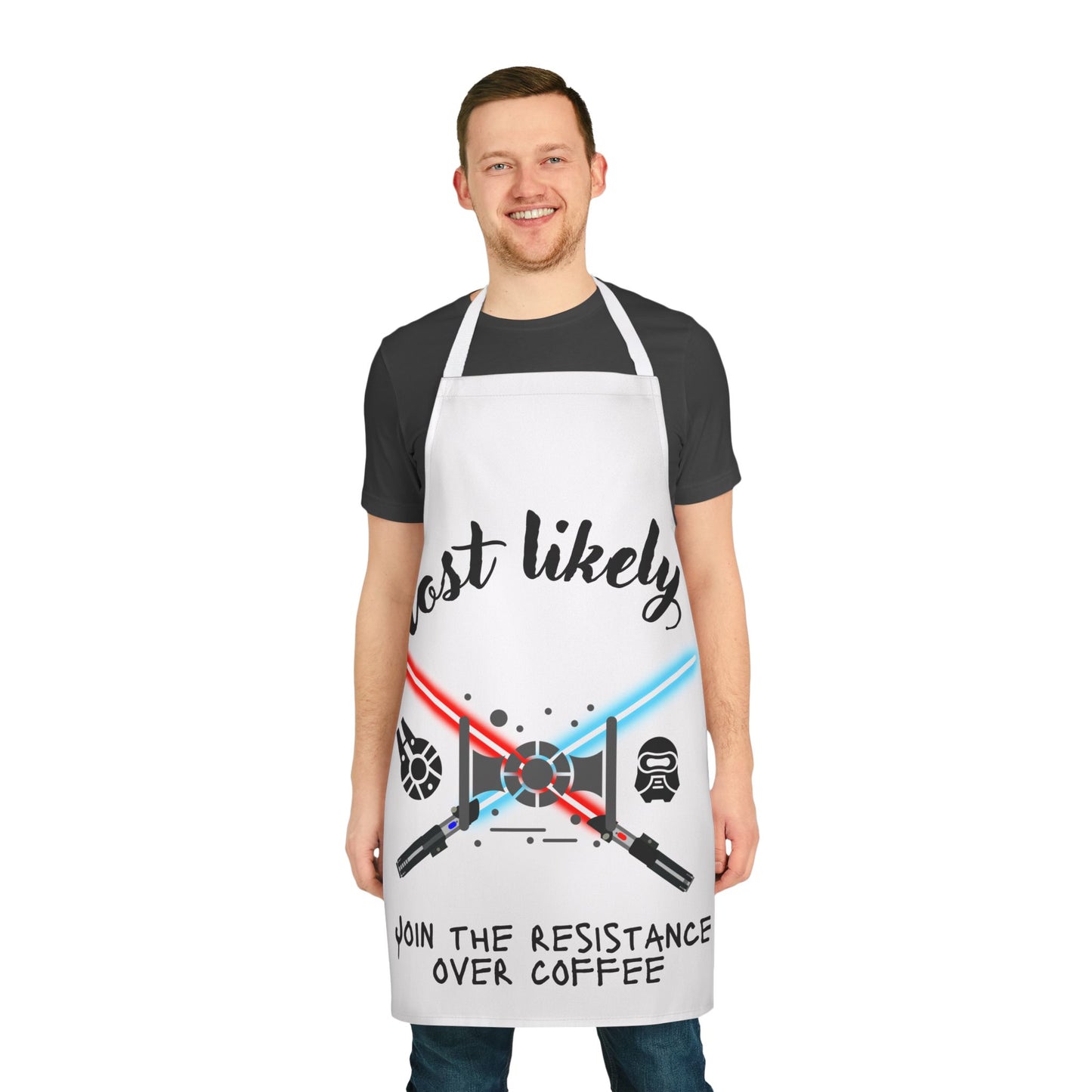 Star Wars Themed Apron, Coffee Lover Gift, Cooking Gift for Men, Geeky Kitchenware, Funny Cooking Accessory