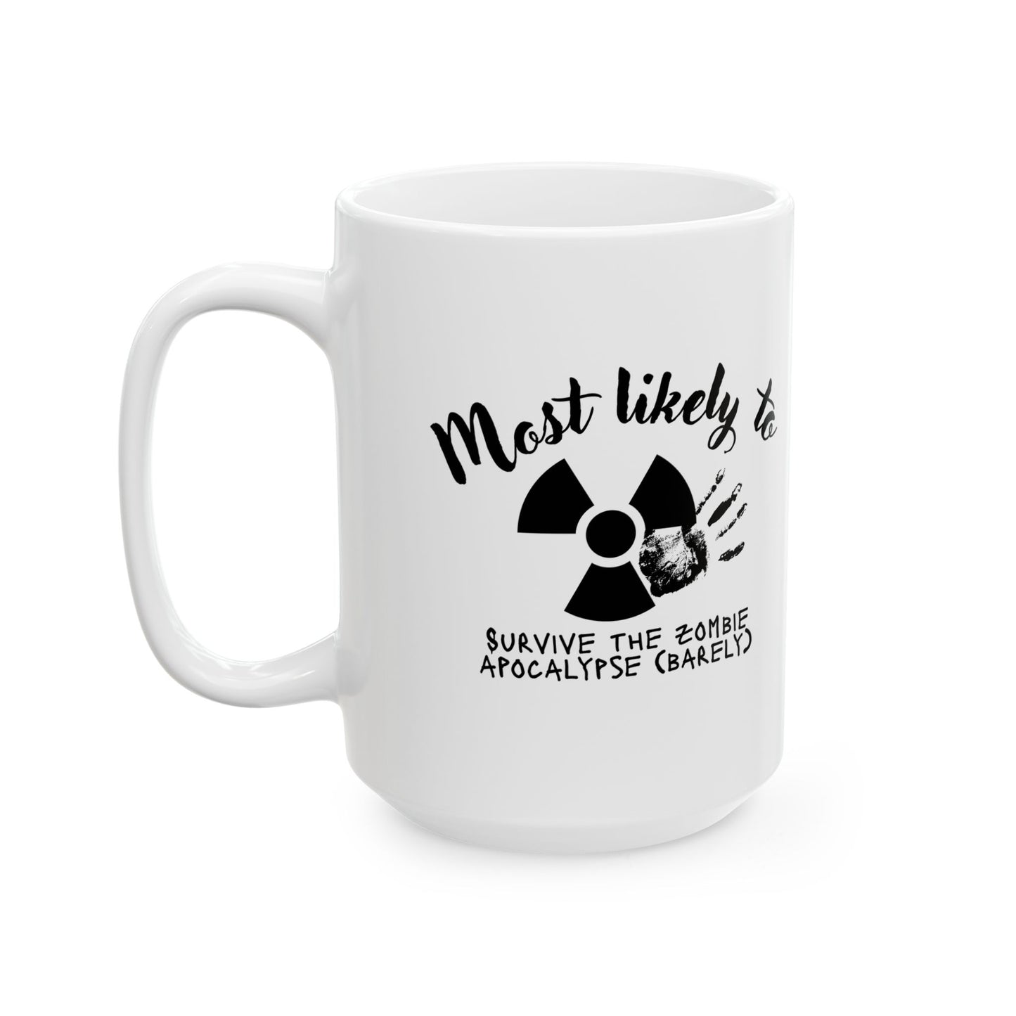Zombie Apocalypse Survival Ceramic Mug | Funny Gift for Horror Fans, 11oz/15oz, Coffee Lover Gift, Halloween Decor, Quarantine Humor